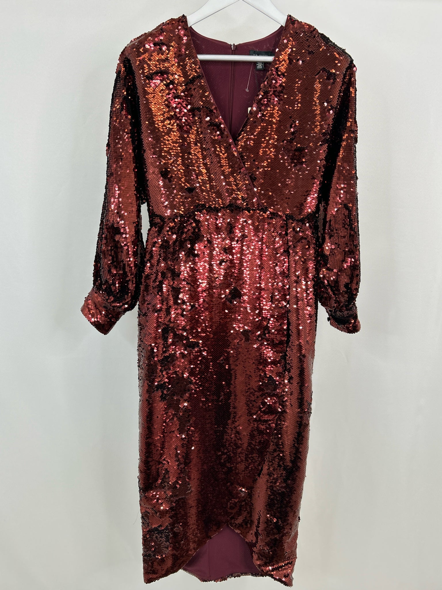 TED BAKER Size 2/US Size 6 Wine Women's Women Dress NWT