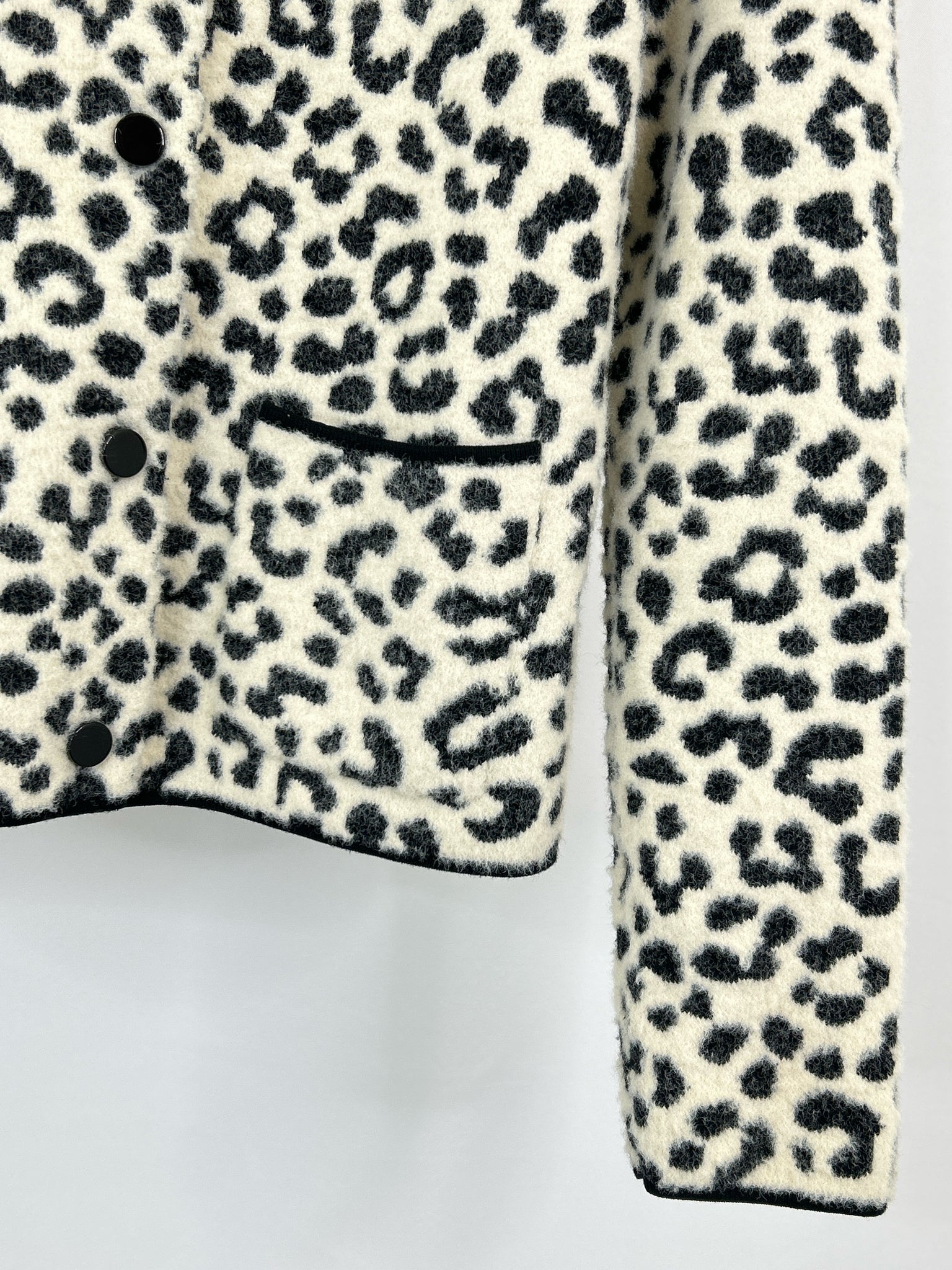 ANN TAYLOR Size M BLACK & IVORY Women Cardigan