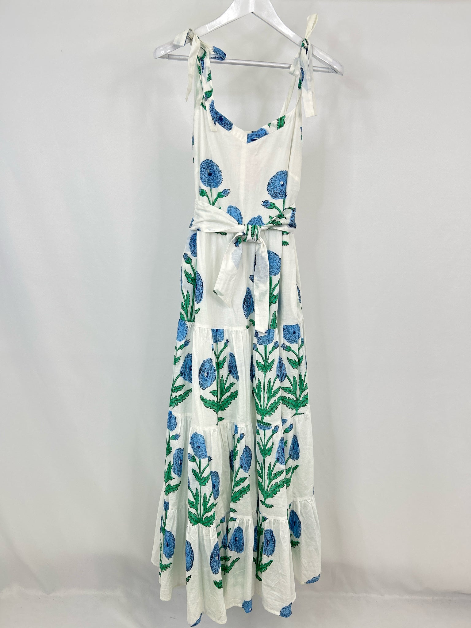 BEAU & RO Size M WHITE & BLUE Women Dress