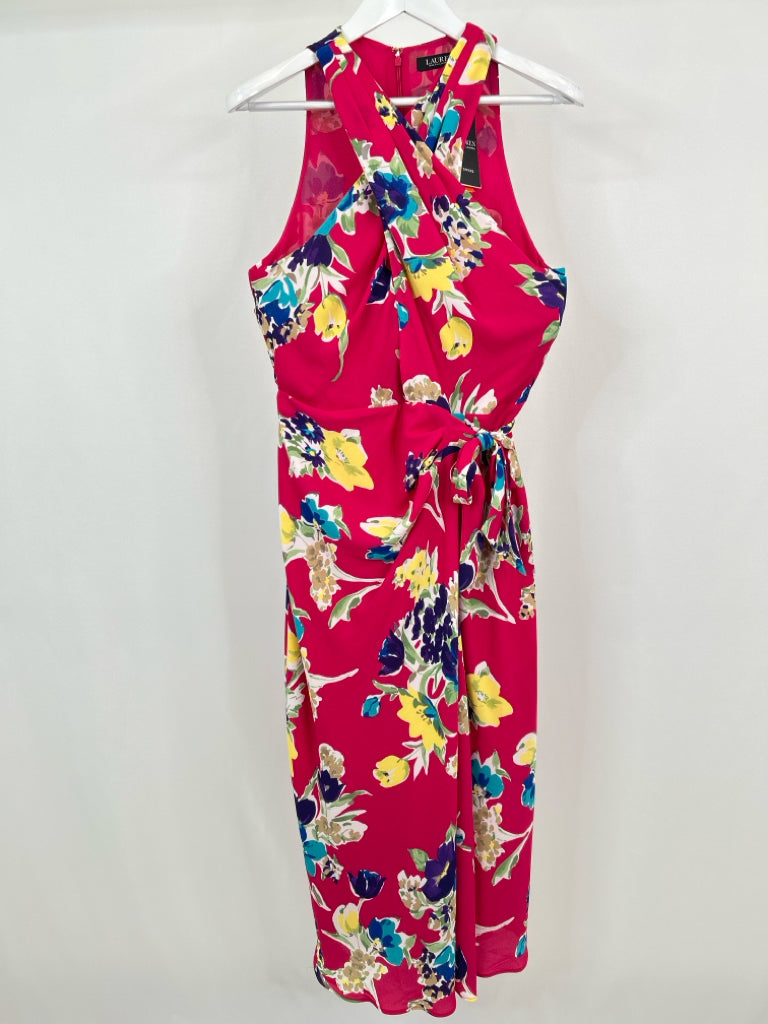 Lauren Ralph Lauren Size 12 Pink Floral Women's Dress NWT