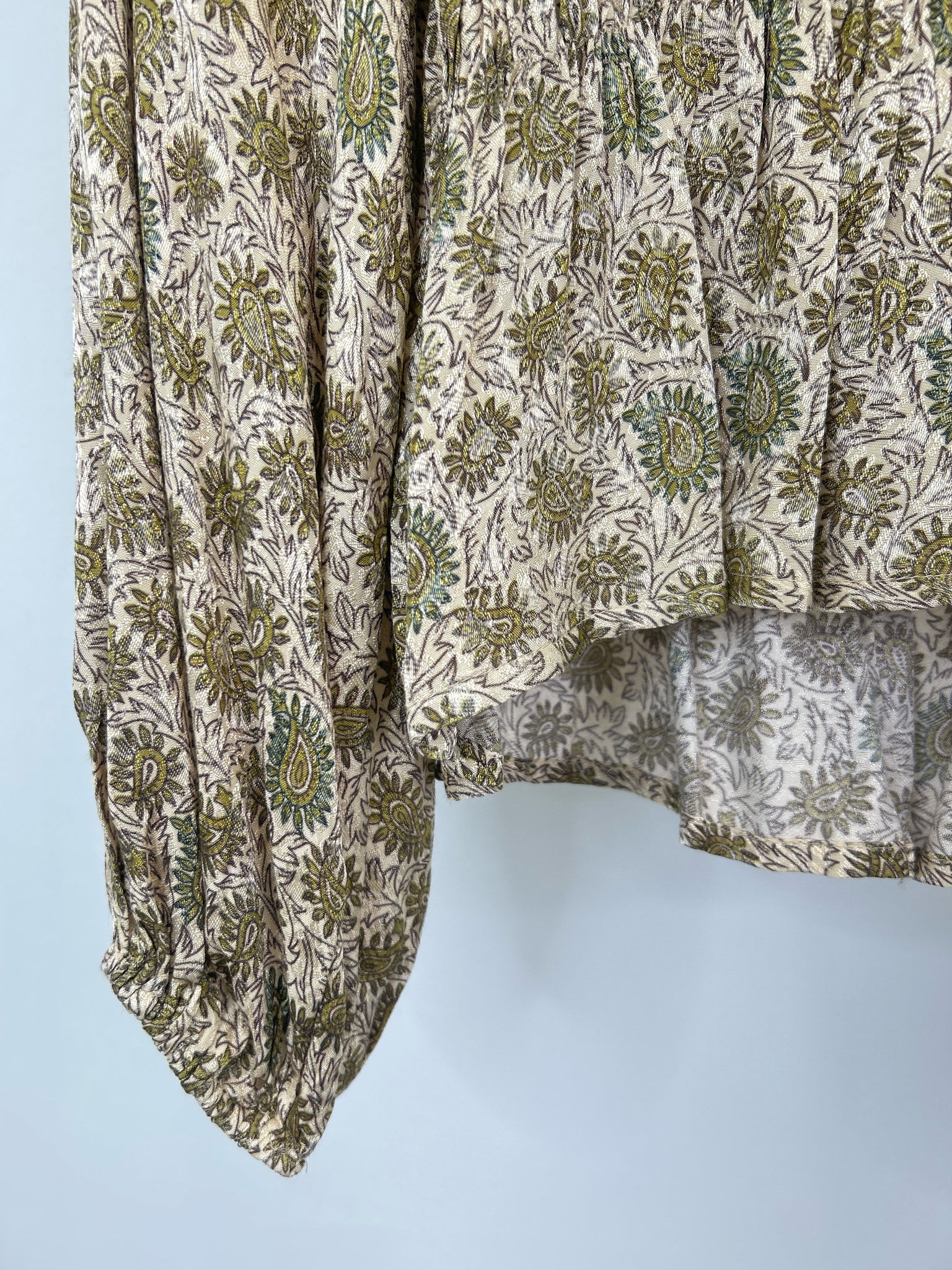 NEKANE NKN NWT Size S CREAM AND GREEN Women Top
