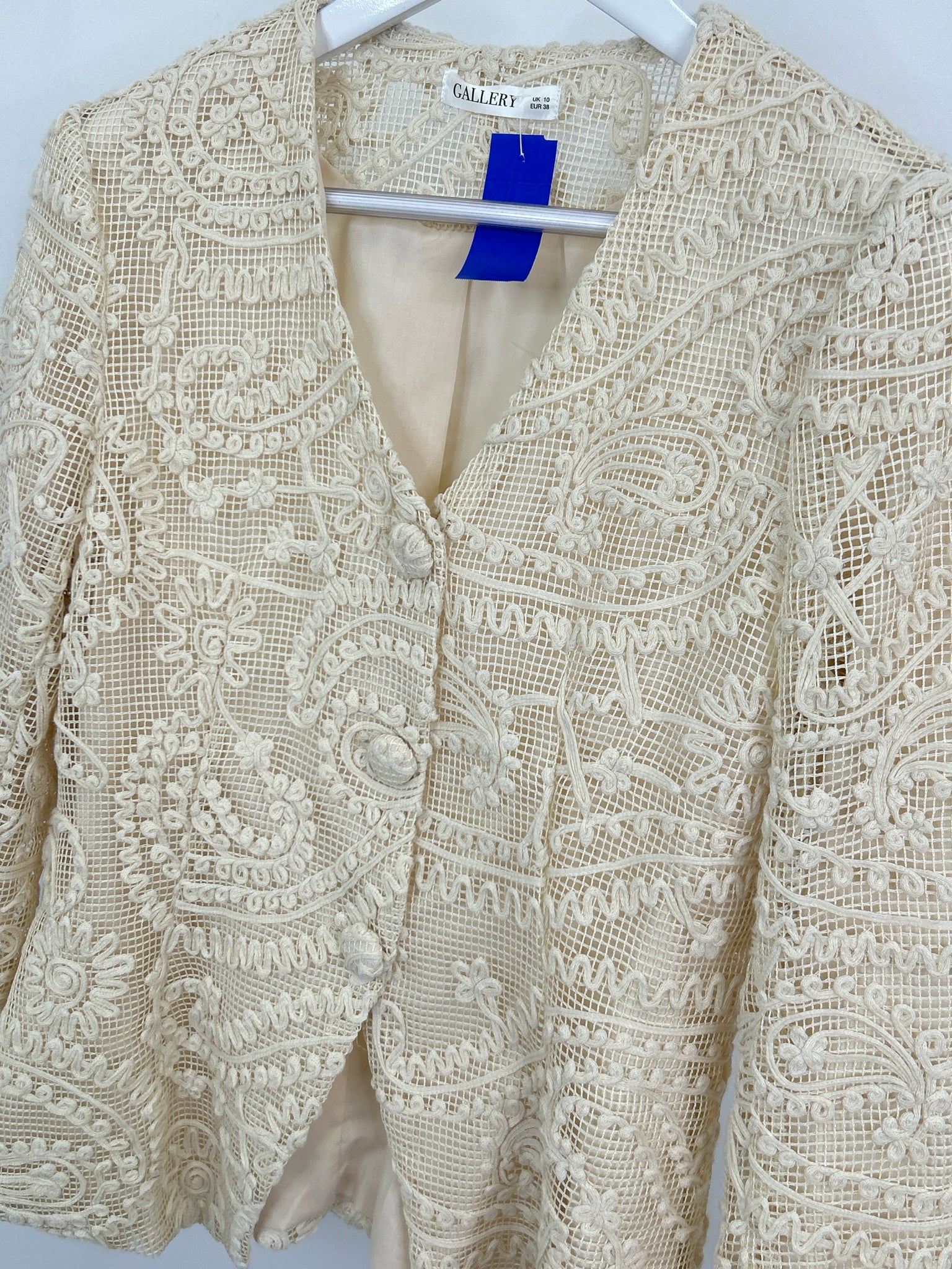 GALLERY Size 38 Ivory Women Jacket