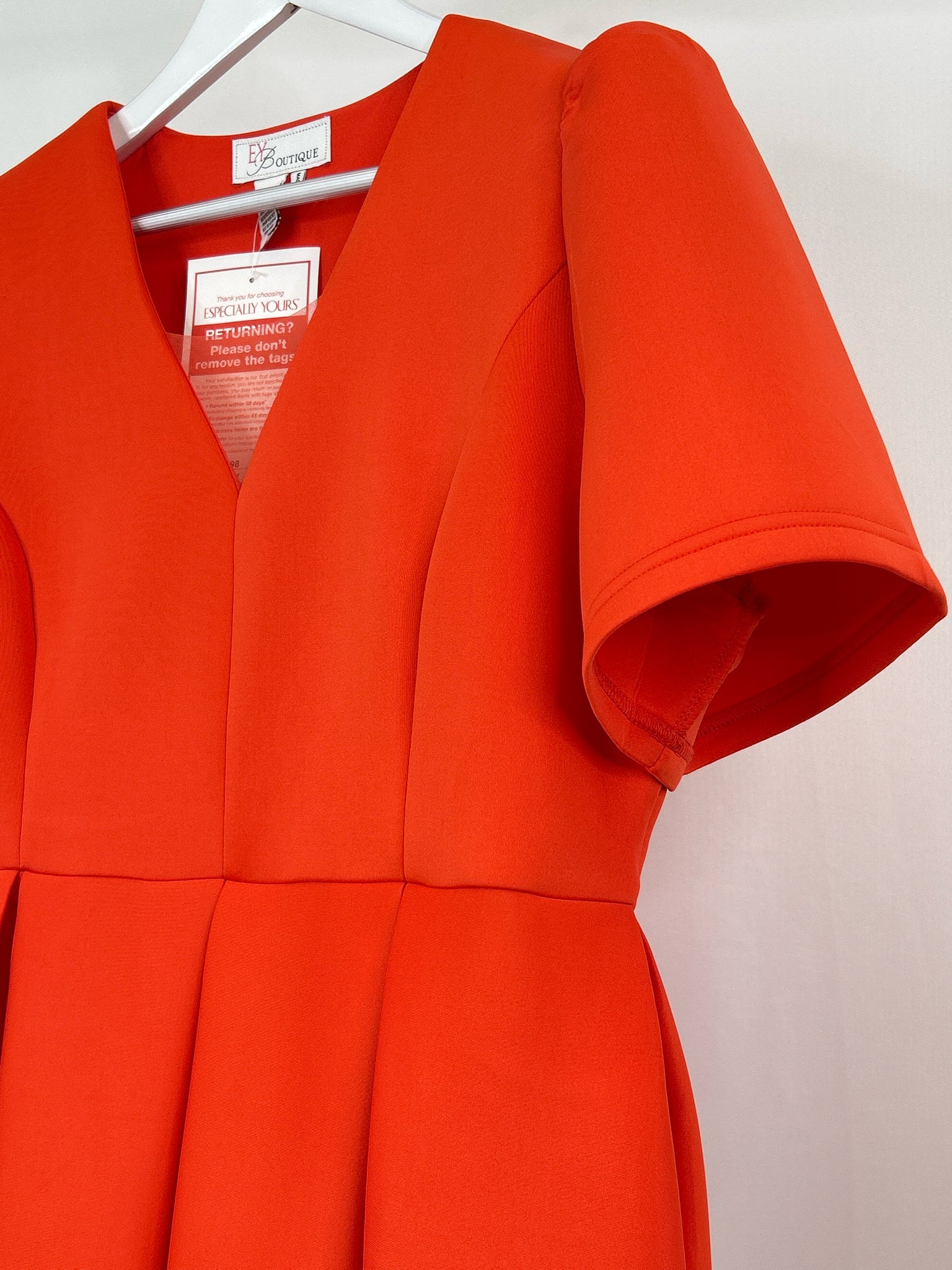 EY BOUTIQUE NWT Size 1X Orange Women Dress