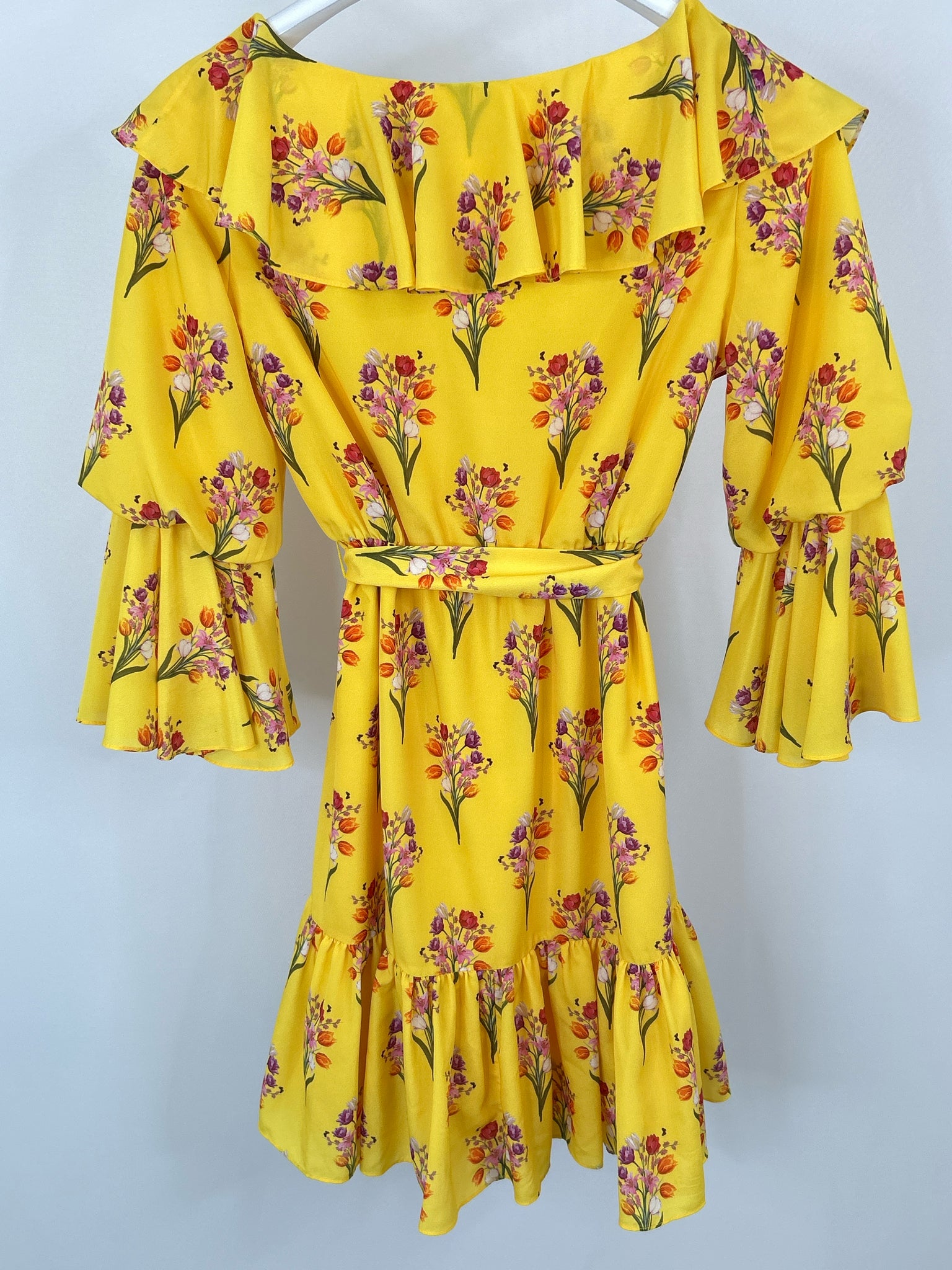 BORGO DE NOR Size XS YELLOW FLORAL Women Dress