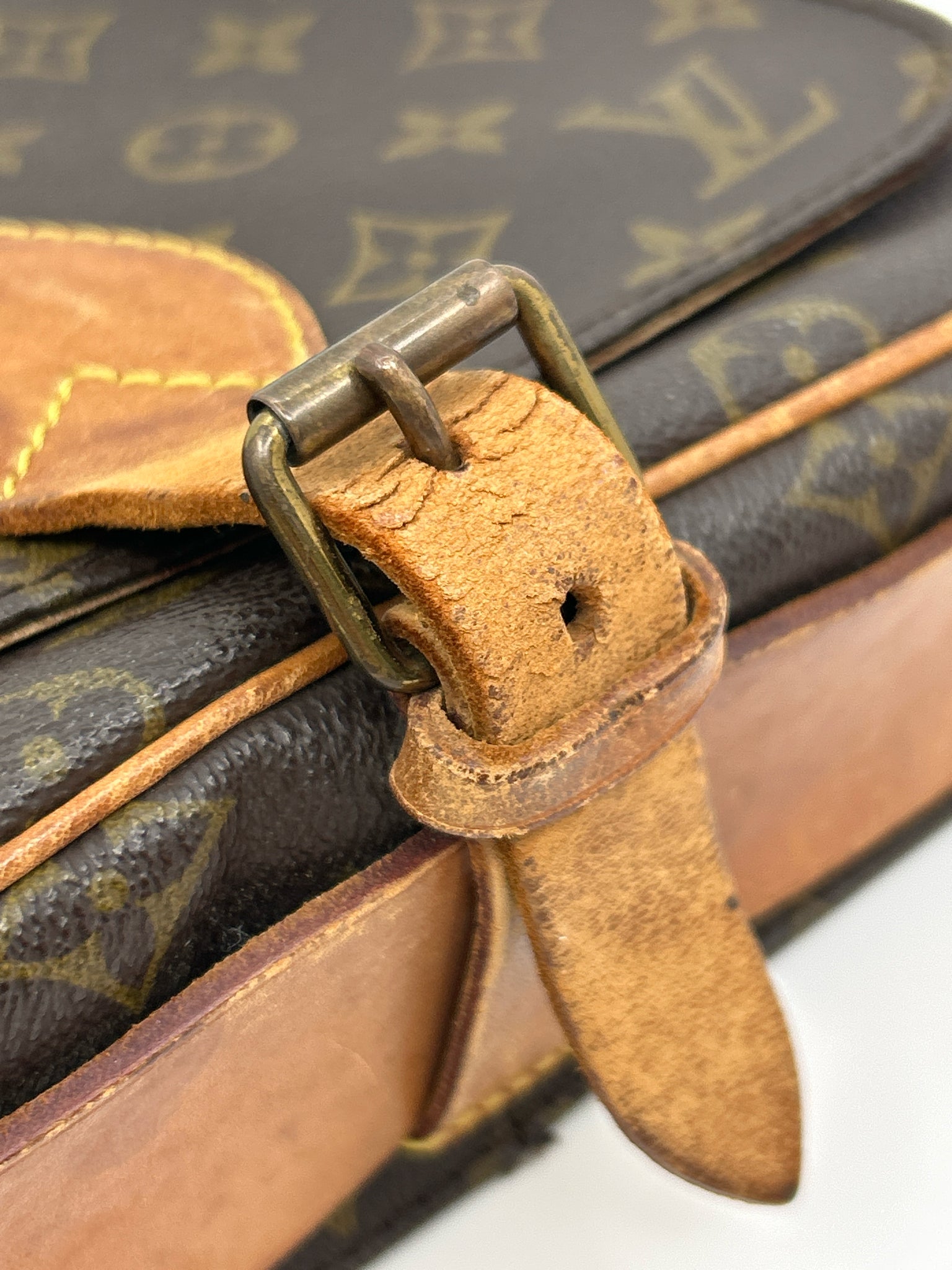 LOUIS VUITTON Cartouchiere MM Brown Monogram Women Purse