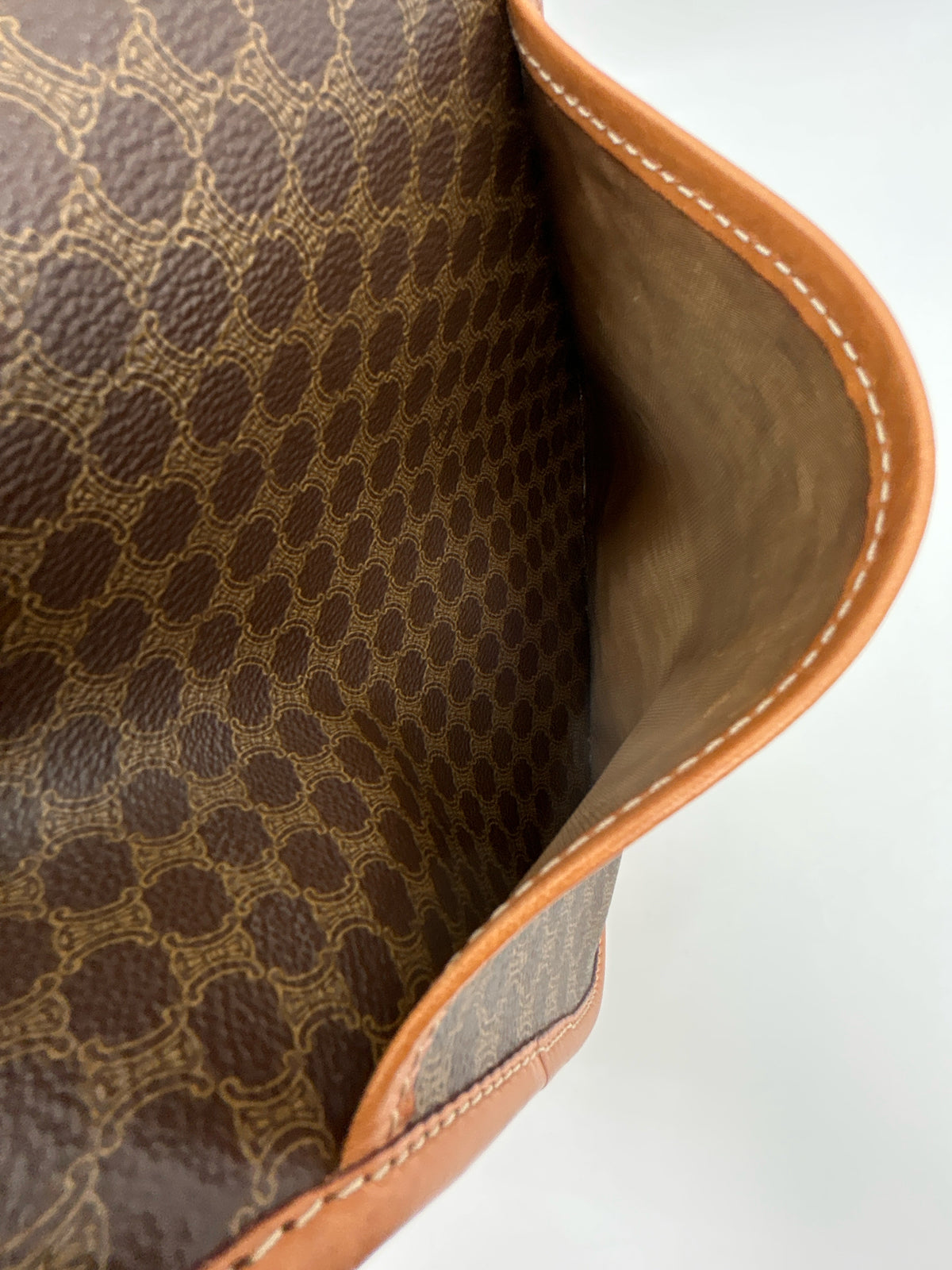 CELINE Brown Print Women Purse