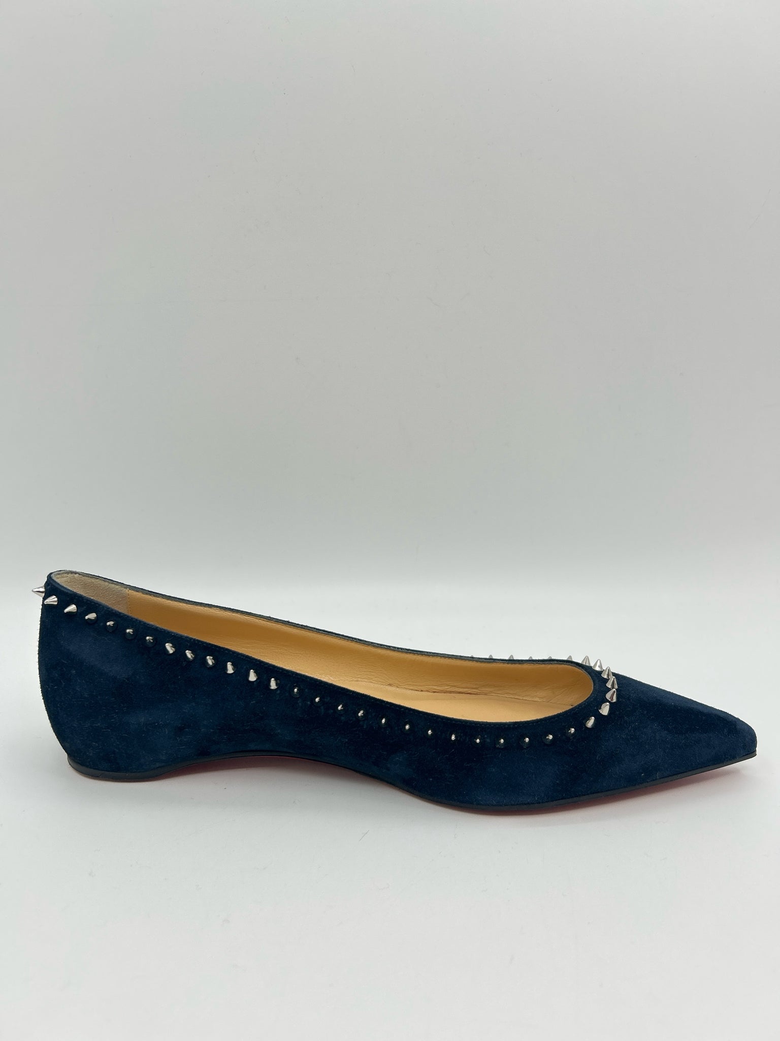 CHRISTIAN LOUBOUTIN Size 37 Navy Women Flats