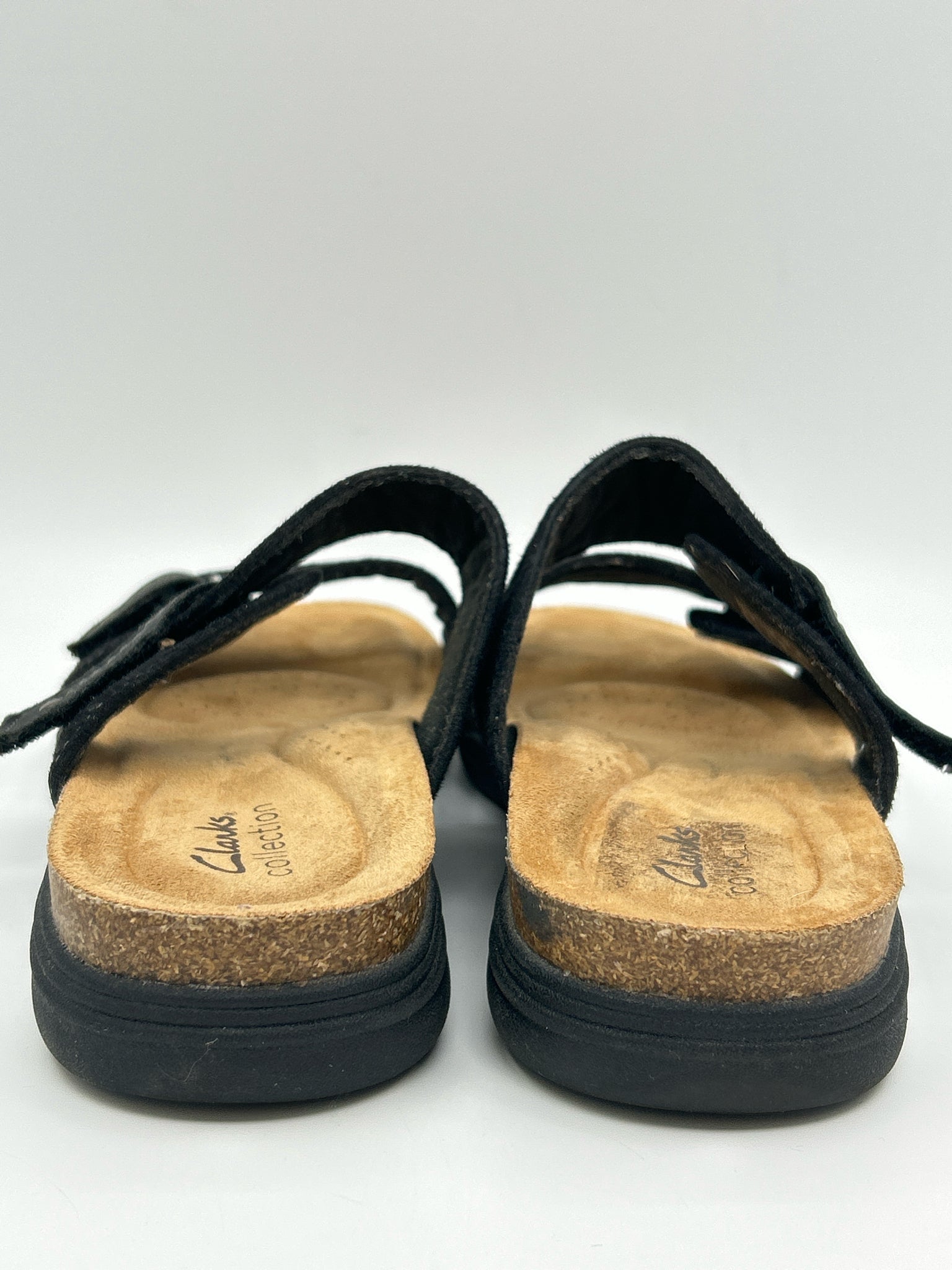 CLARKS Size 8.5 Black & Brown Women Sandal
