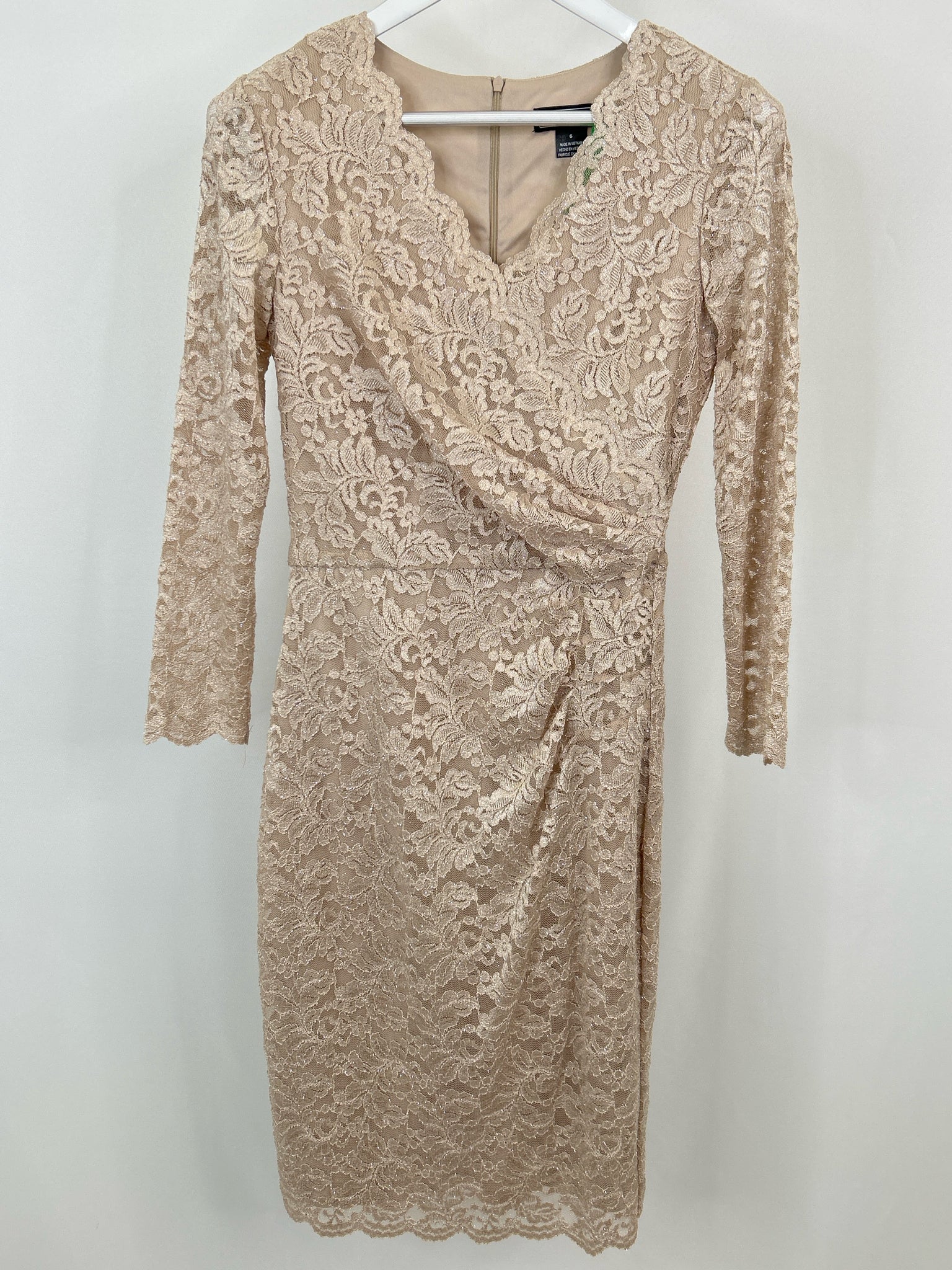 JESSICA HOWARD Size 6 Beige Women's Dress