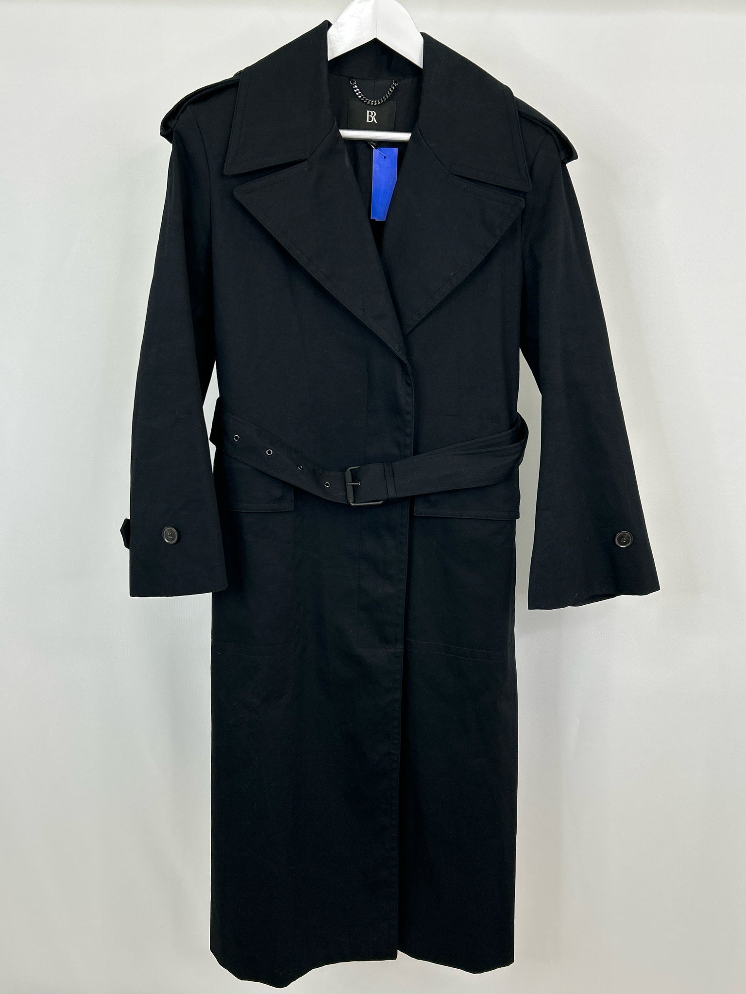 BANANA REPUBLIC Size S Black Women Trench Coat