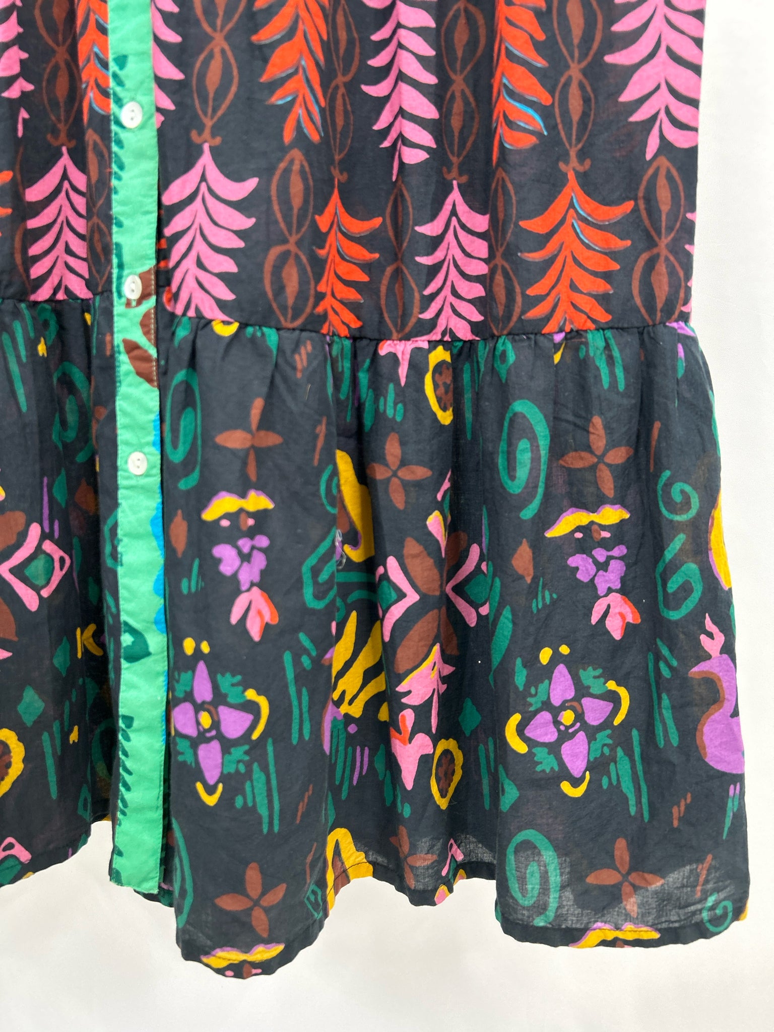 BE BOHO Size M Black Print Women Dress