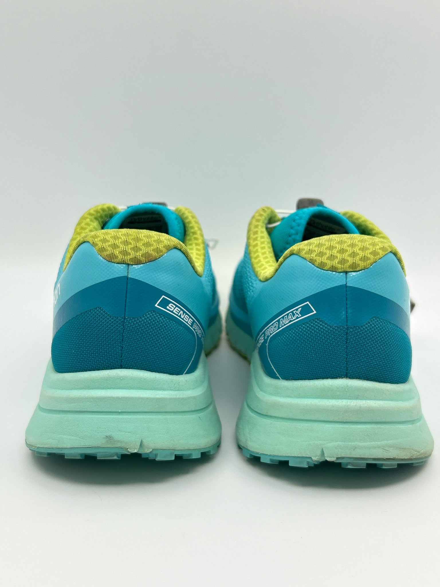 SALOMON Size 10.5 Teal and Yellow Women Sneakers