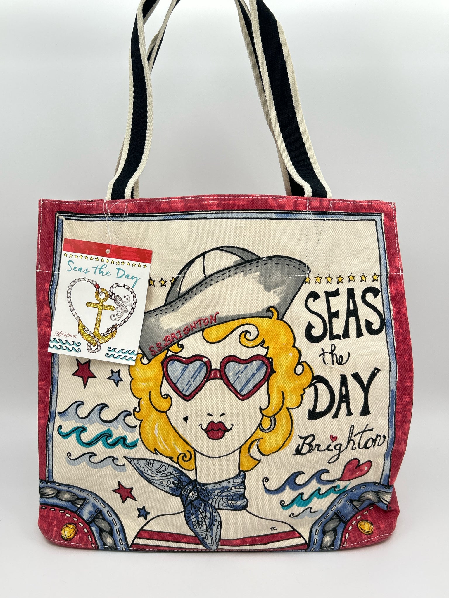 BRIGHTON NWT CREAM AND RED Women Tote