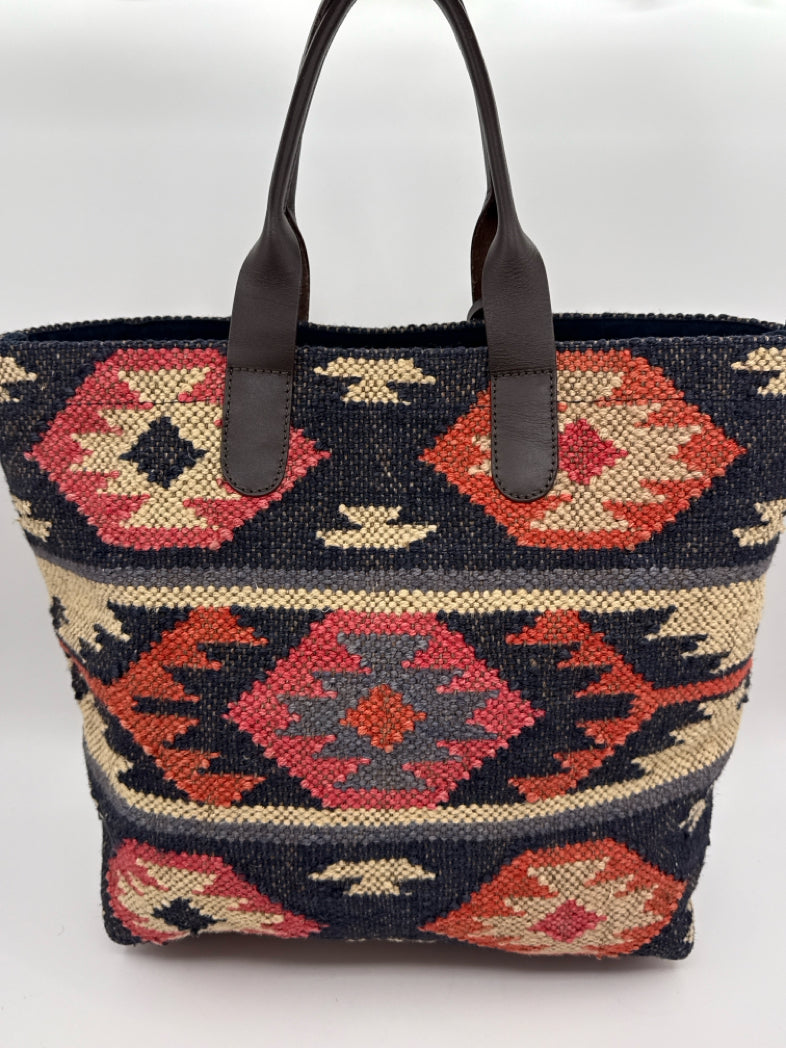 J. Jill Navy Print Women Tote