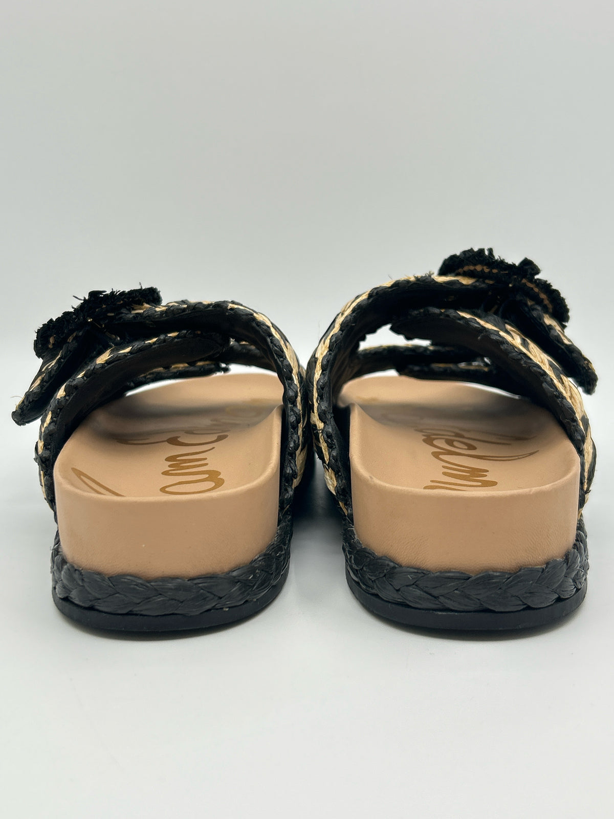 SAM EDELMAN Size 8.5M CREAM & BLACK Women Sandal