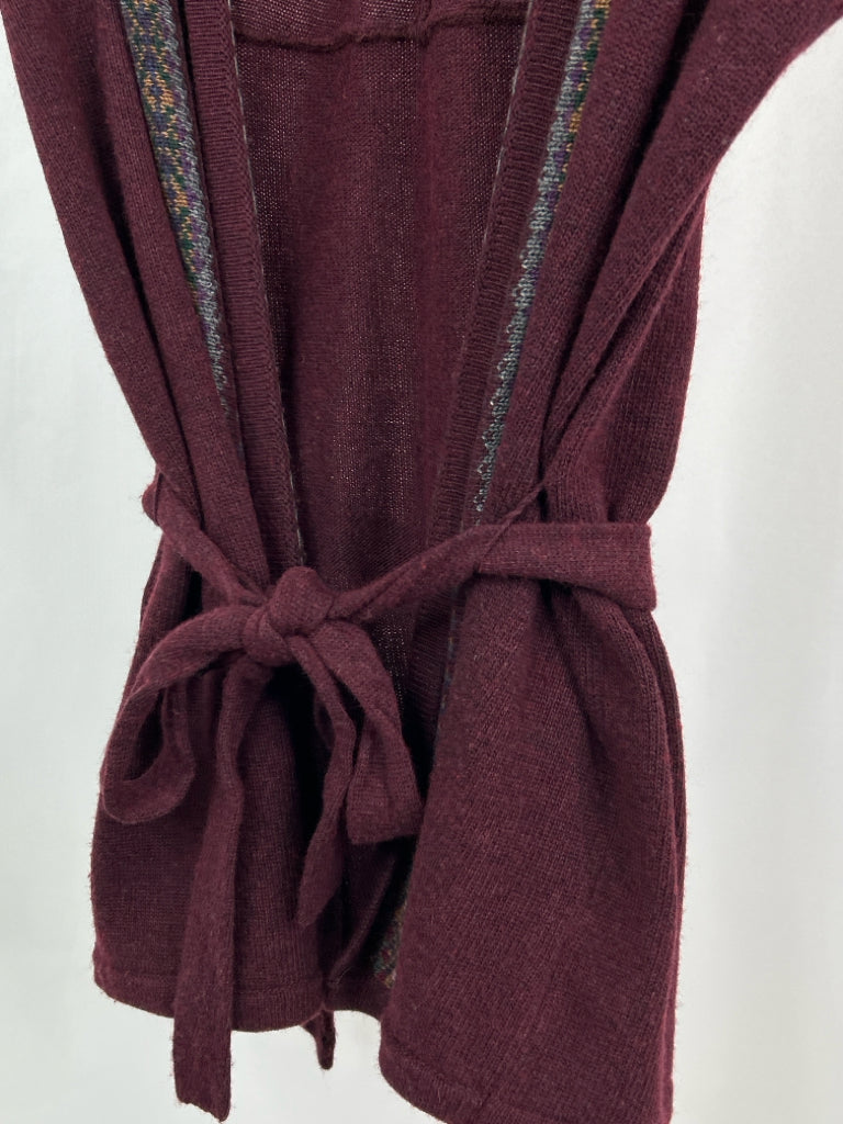 Lauren Ralph Lauren Women Size S/M Burgundy Cardigan