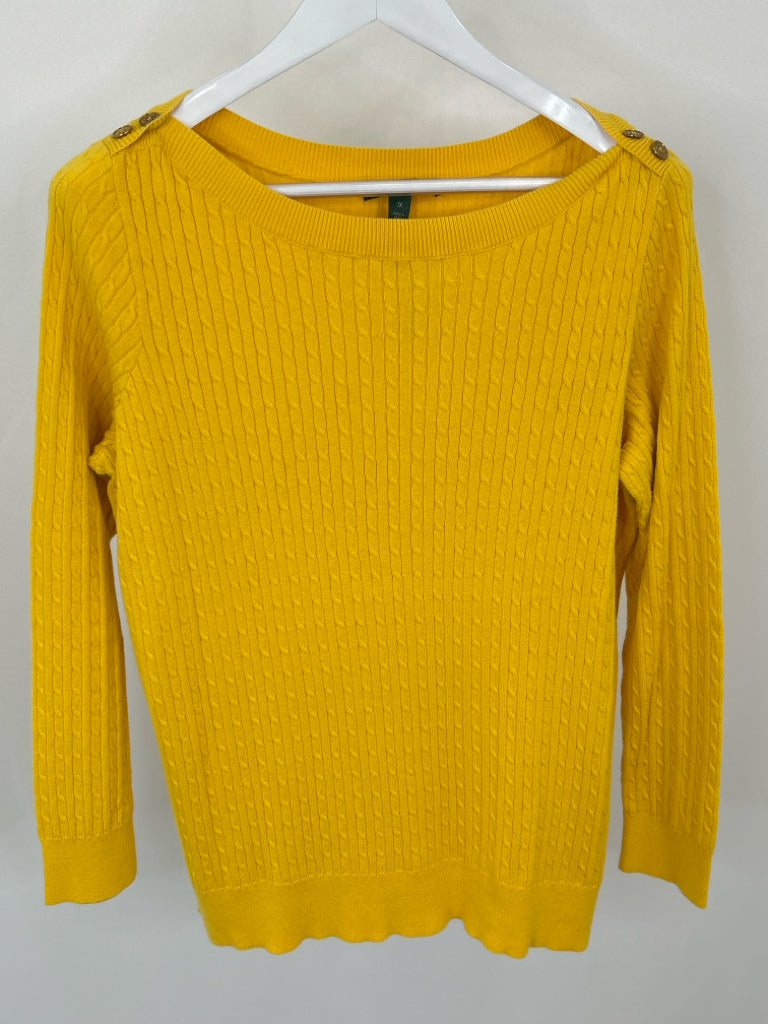 Lauren Ralph Lauren Women Size 1X Yellow Sweater