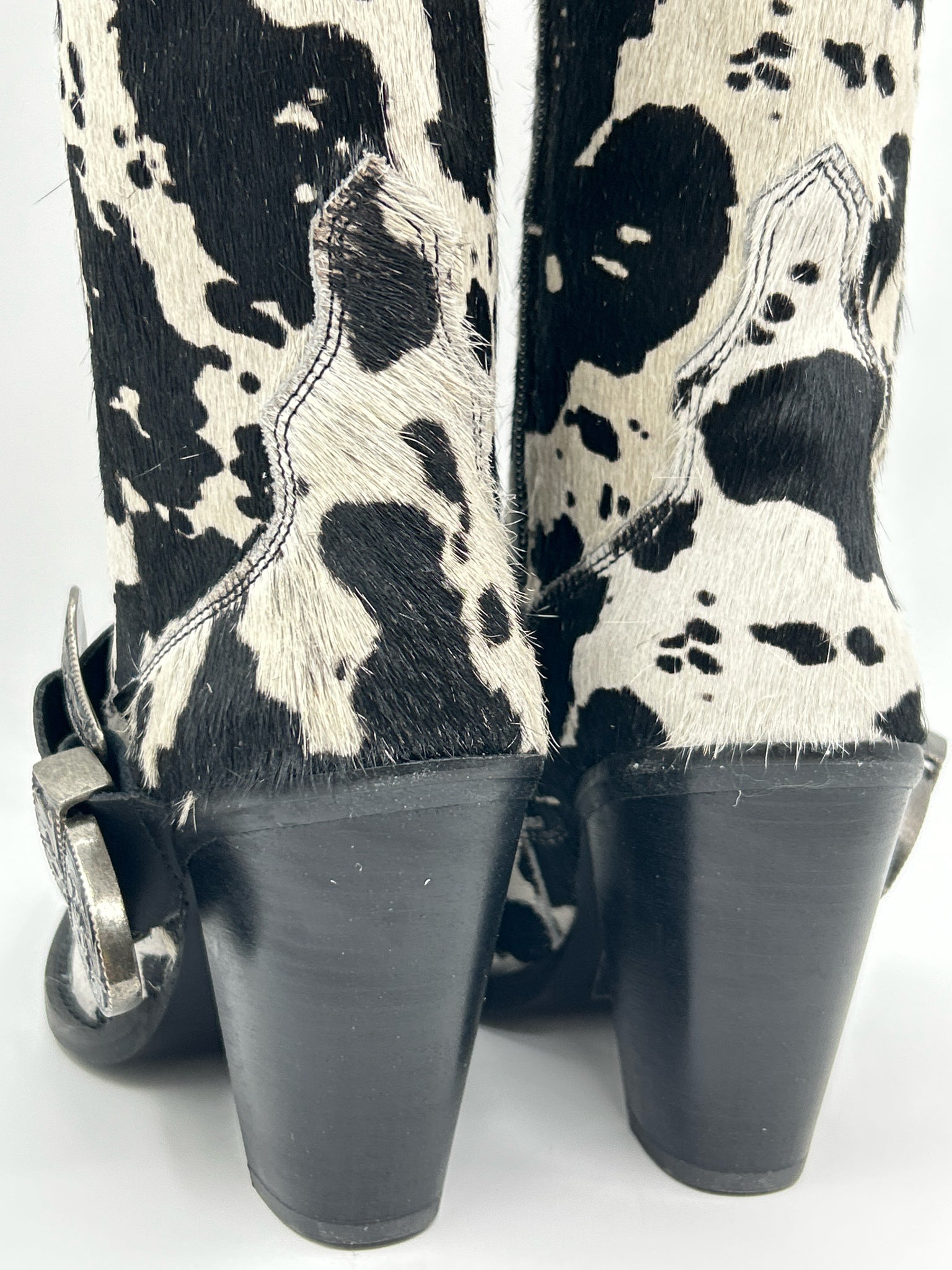 DINGO Size 7.5M Black and White Women Boots