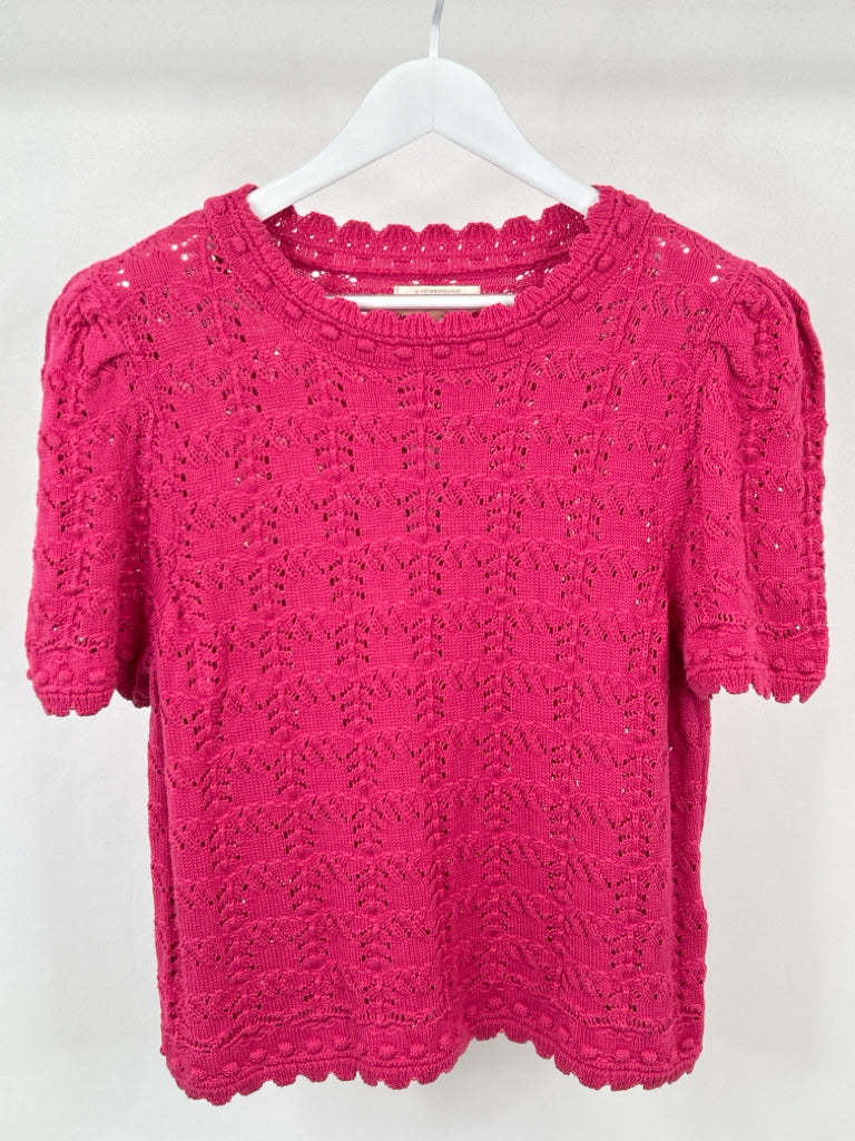 BY ANTHROPOLGIE Women Size 1X Pink Sweater