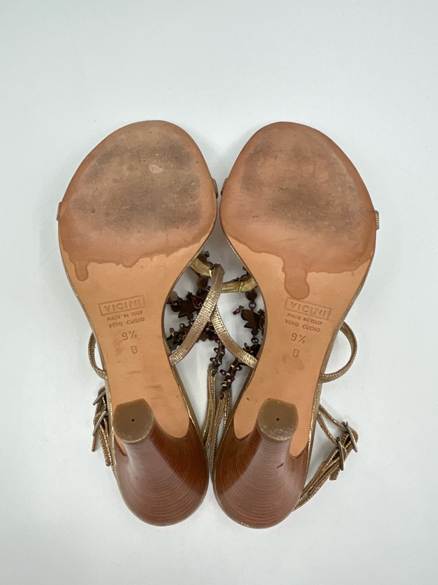 GIUSEPPE ZANOTTI Size 9.5B Gold Women Sandal