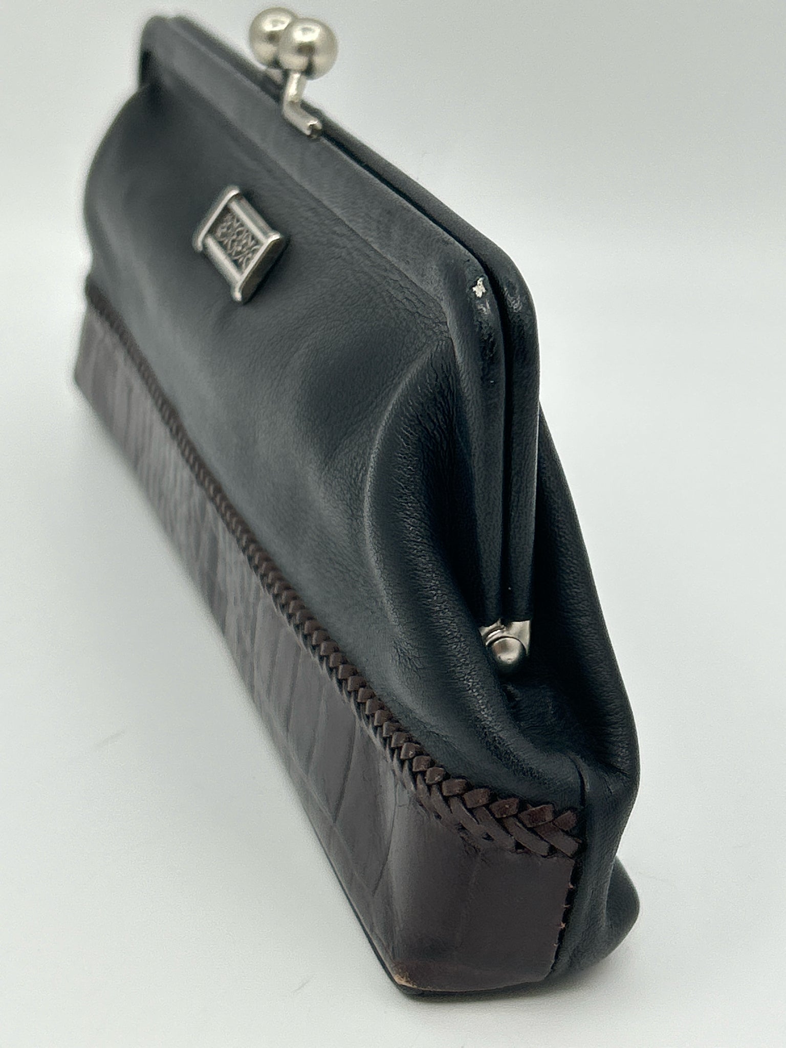 BRIGHTON black and brown Women Clutch