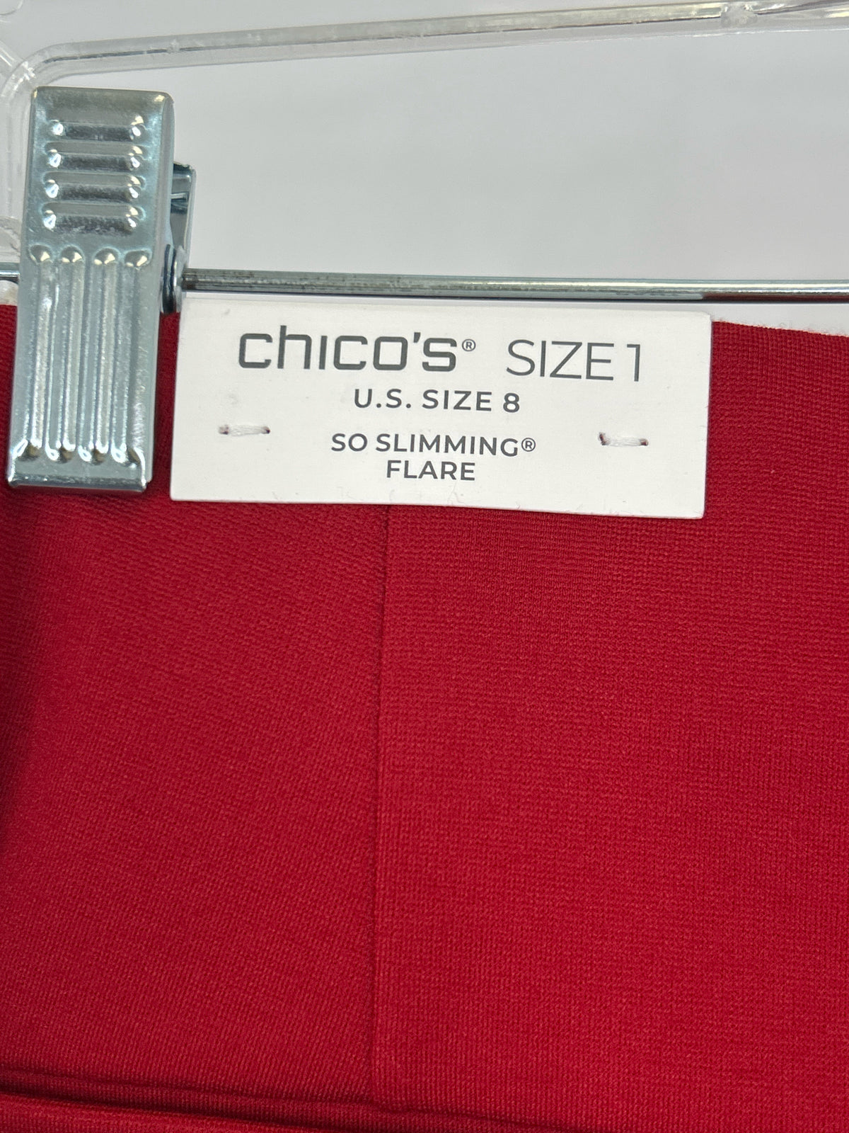 CHICO'S Size 8R Red Women Pants