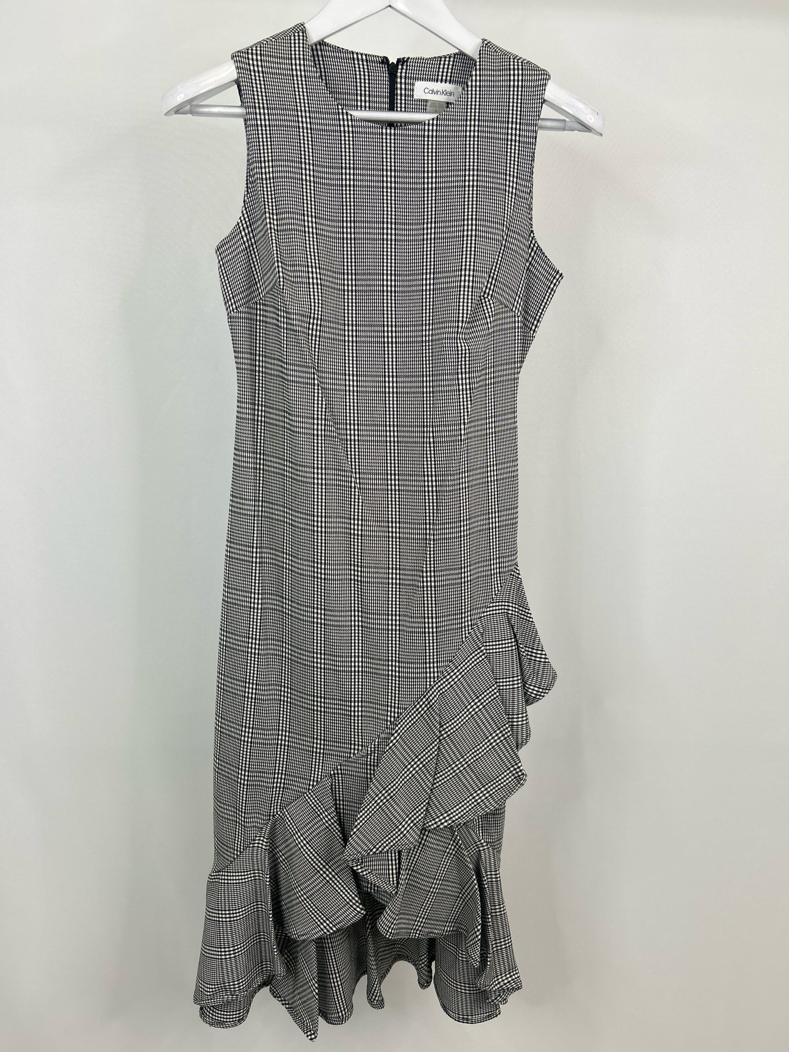 CALVIN KLEIN Size 6 Black and White Women Dress