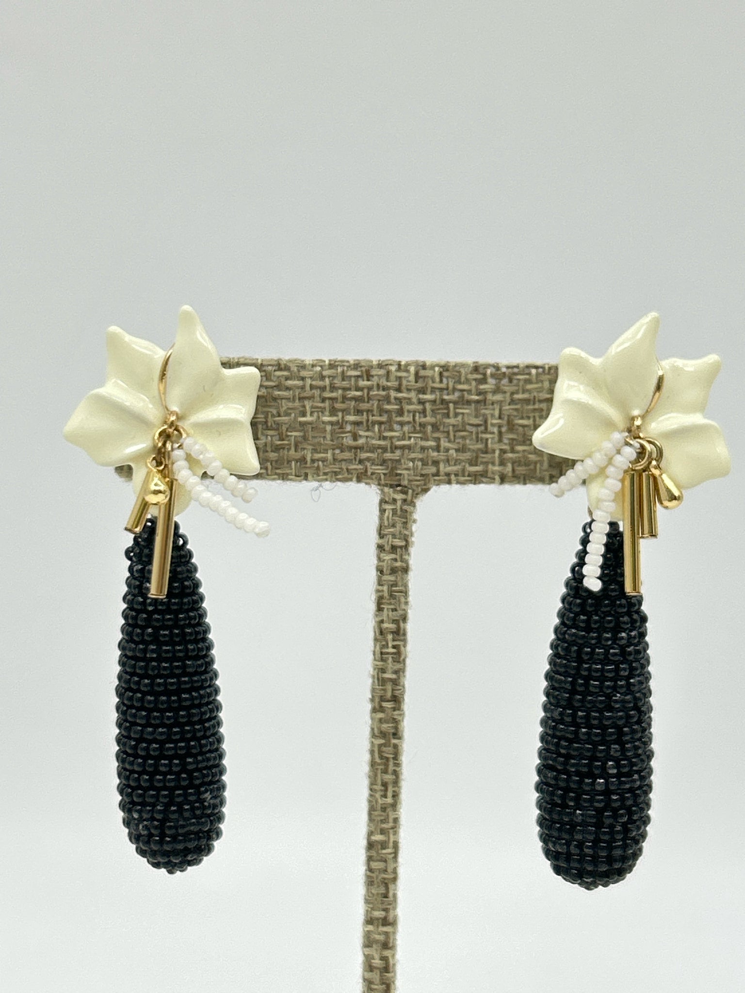 STELLA & DOT black and cream Earrings