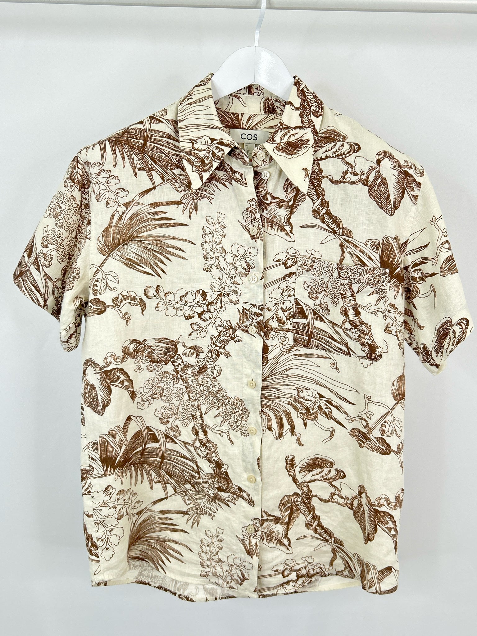 COS Size 2 Brown Print Women Blouse