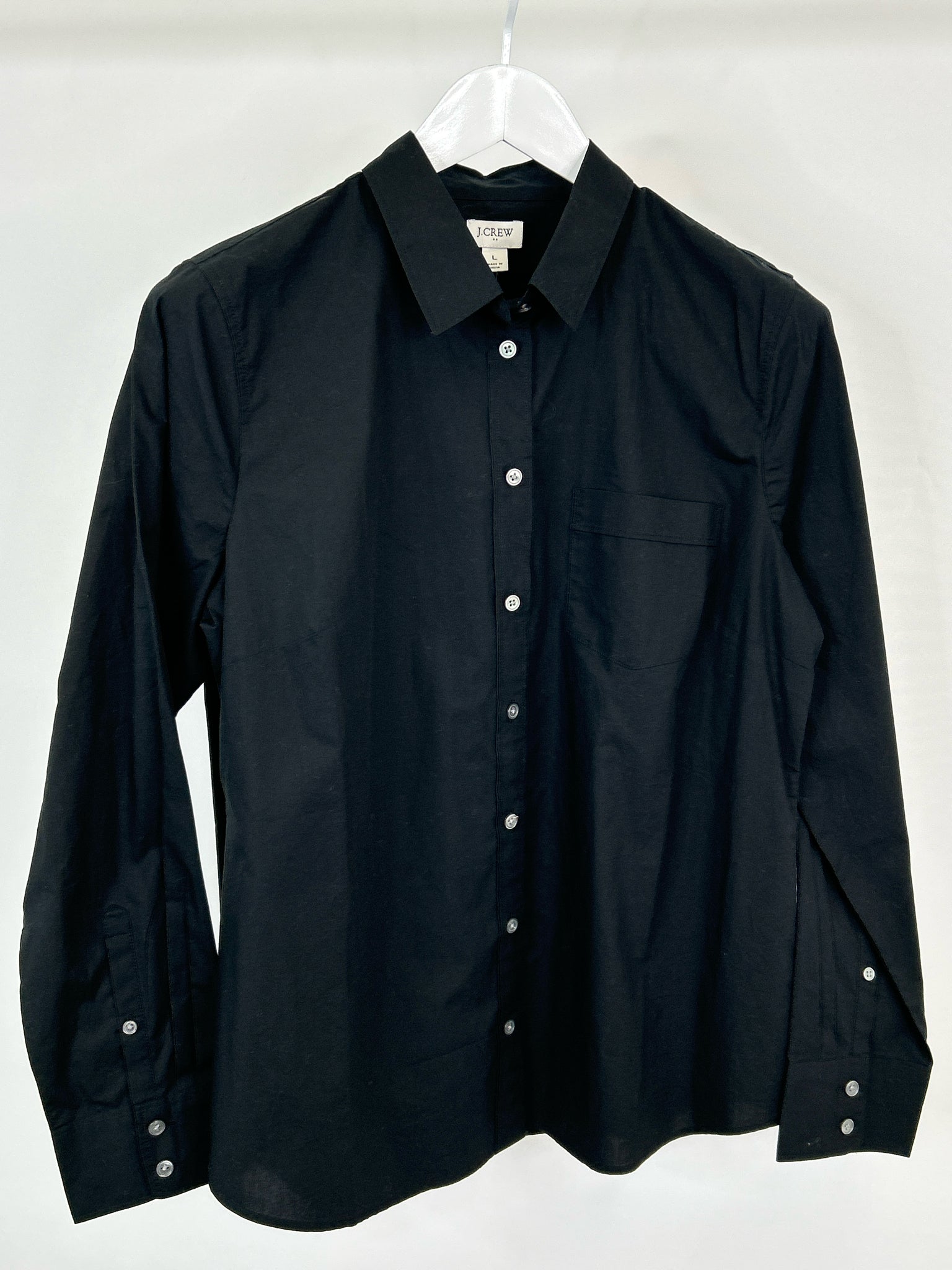 J. CREW NWT Size L Black Women Shirt