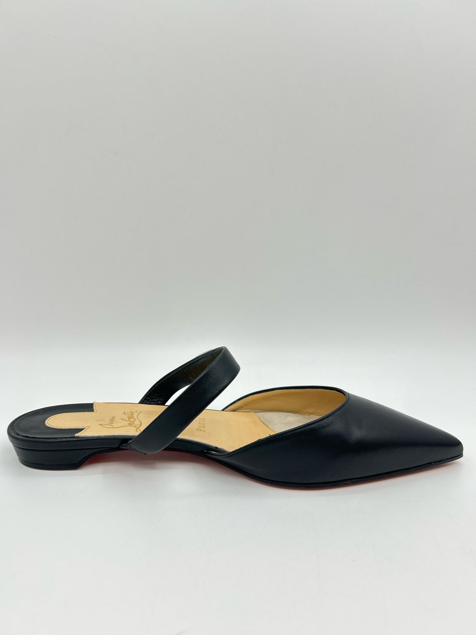 CHRISTIAN LOUBOUTIN Size 39.5 Black Women Flats