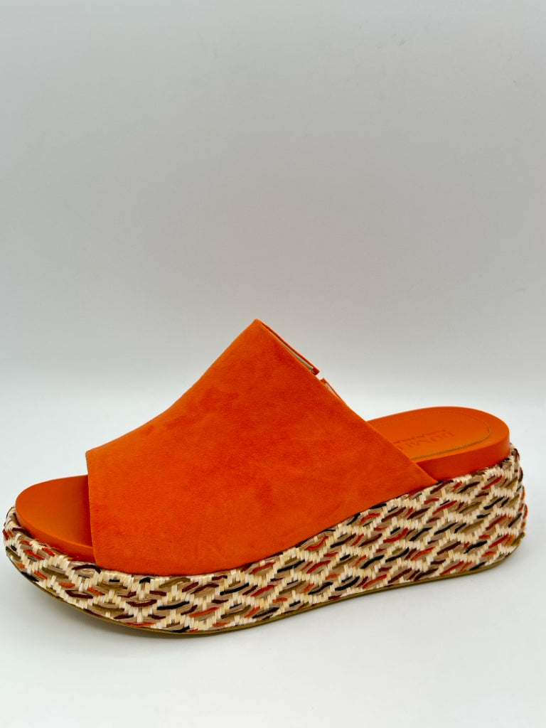 DONALD PLINER Ruth Platform Size 7 Orange Sandal NIB