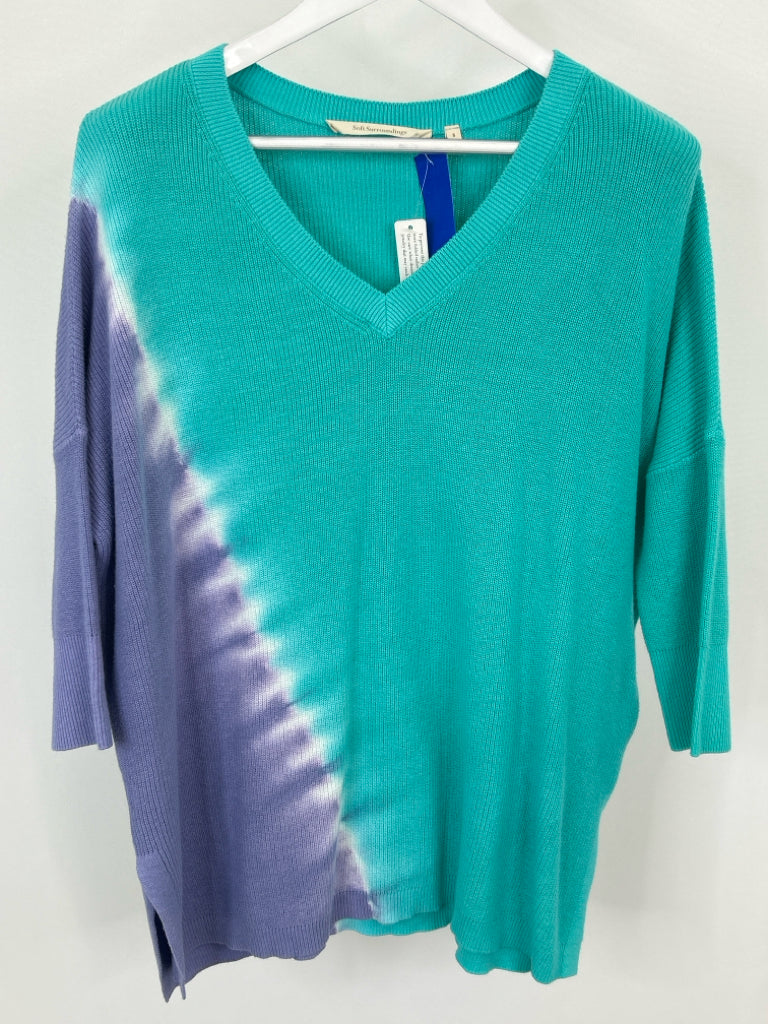 SOFT SURROUNDINGS Size S Aqua Women's Sweater NWOT