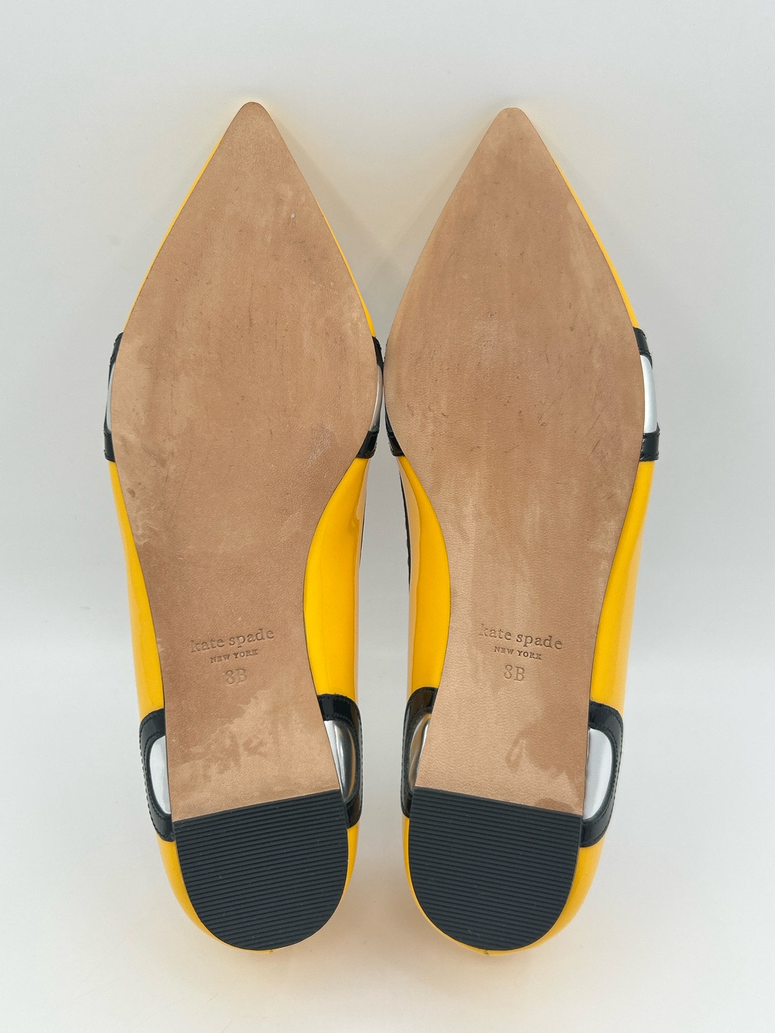 KATE SPADE Size 8B Yellow and White Women Flats