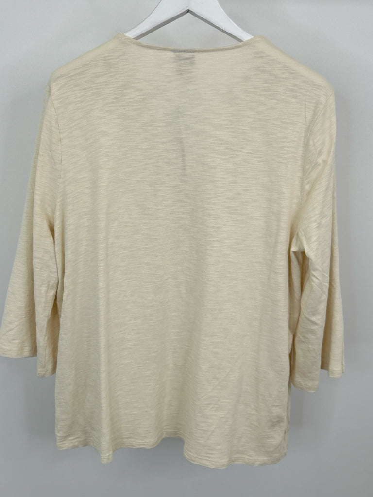 CHICO'S Women Size XL Cream Top