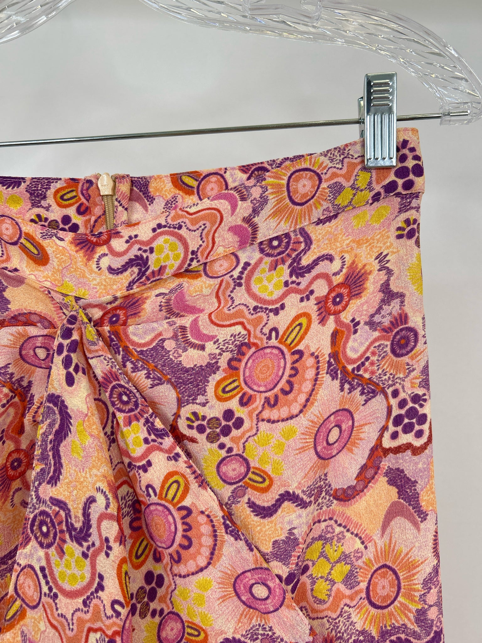 NEKANE NKN NWT Size M Peach Print Women 2-Piece w/skirt