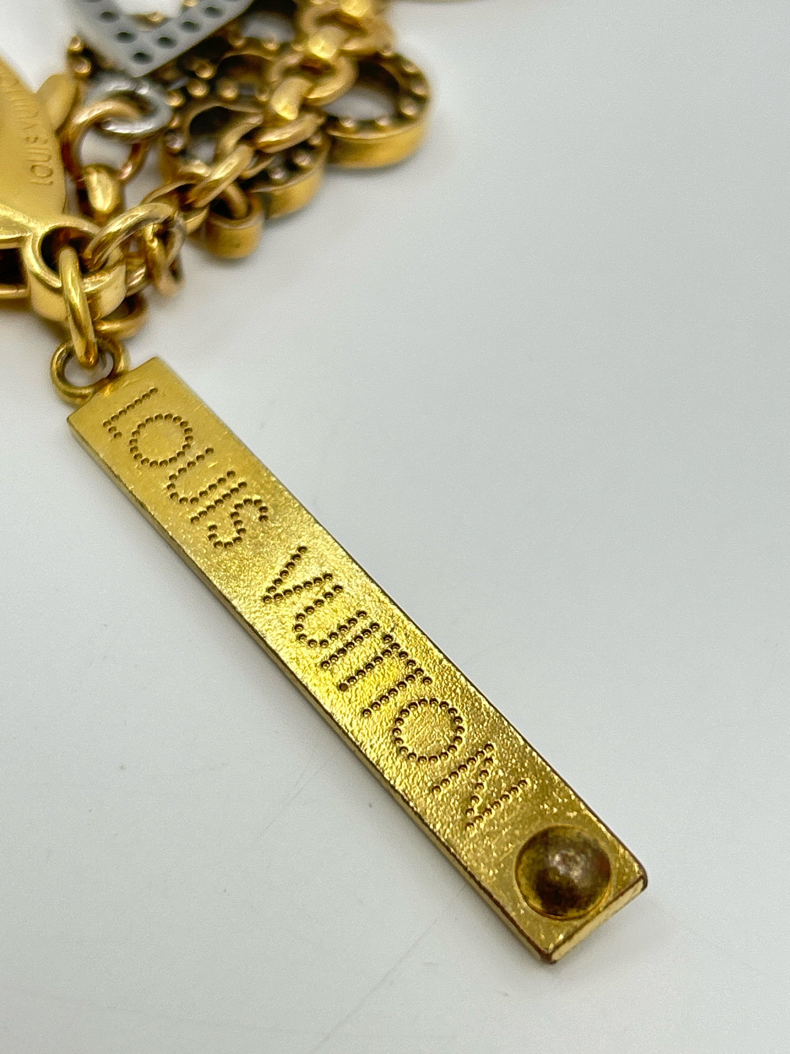 LOUIS VUITTON Gold & Silver Key Chain