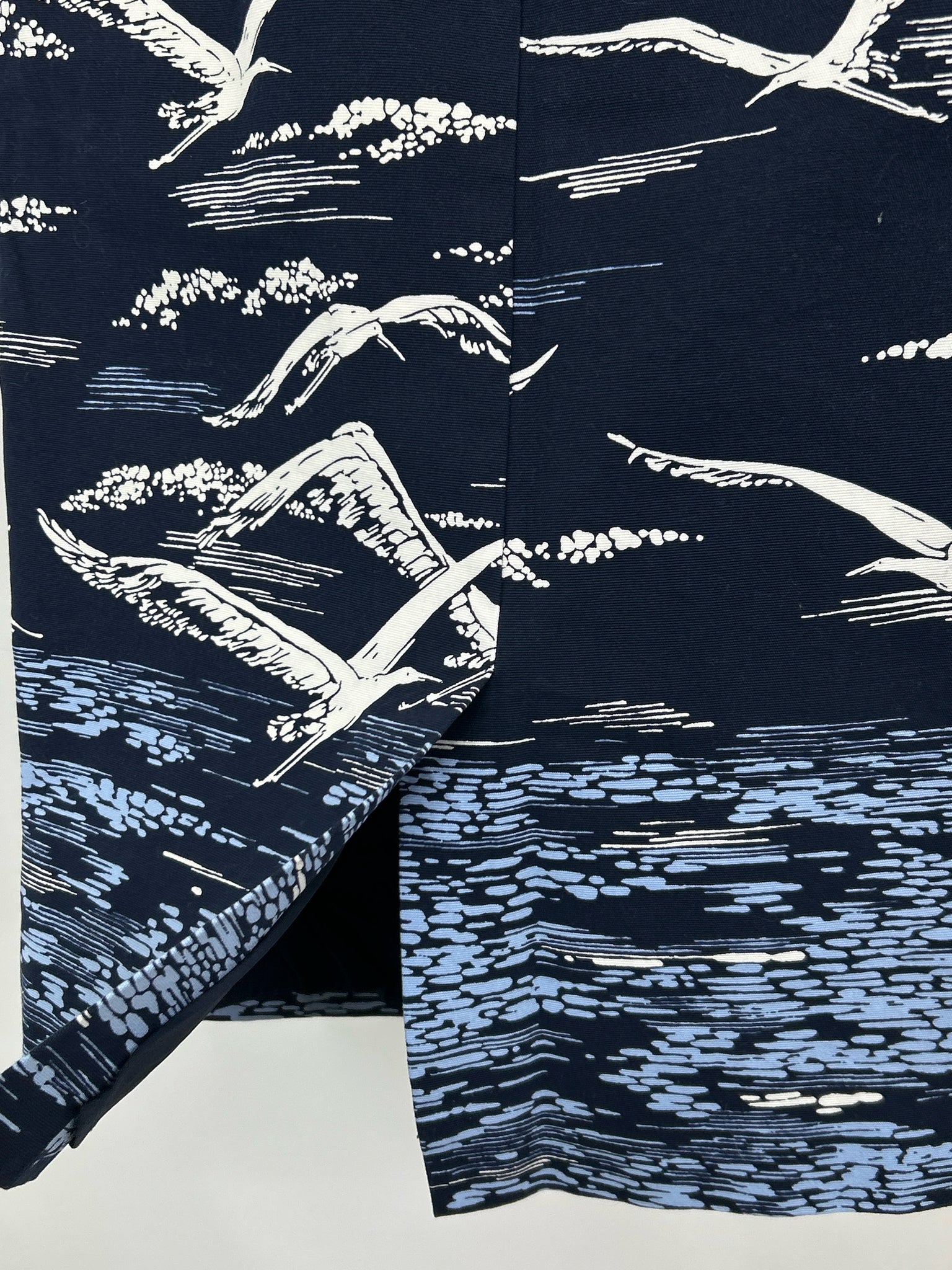 MAEVE Size 8 Navy Print Women Skirt