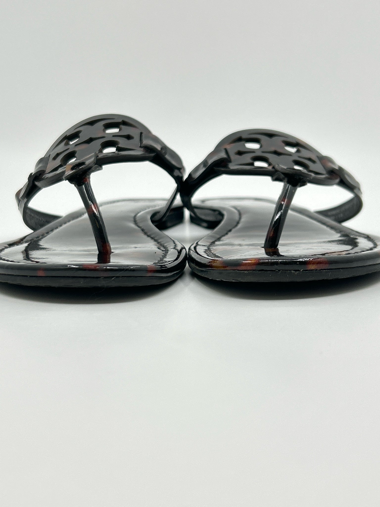 TORY BURCH Size 8M BROWN & BLACK Women Sandal