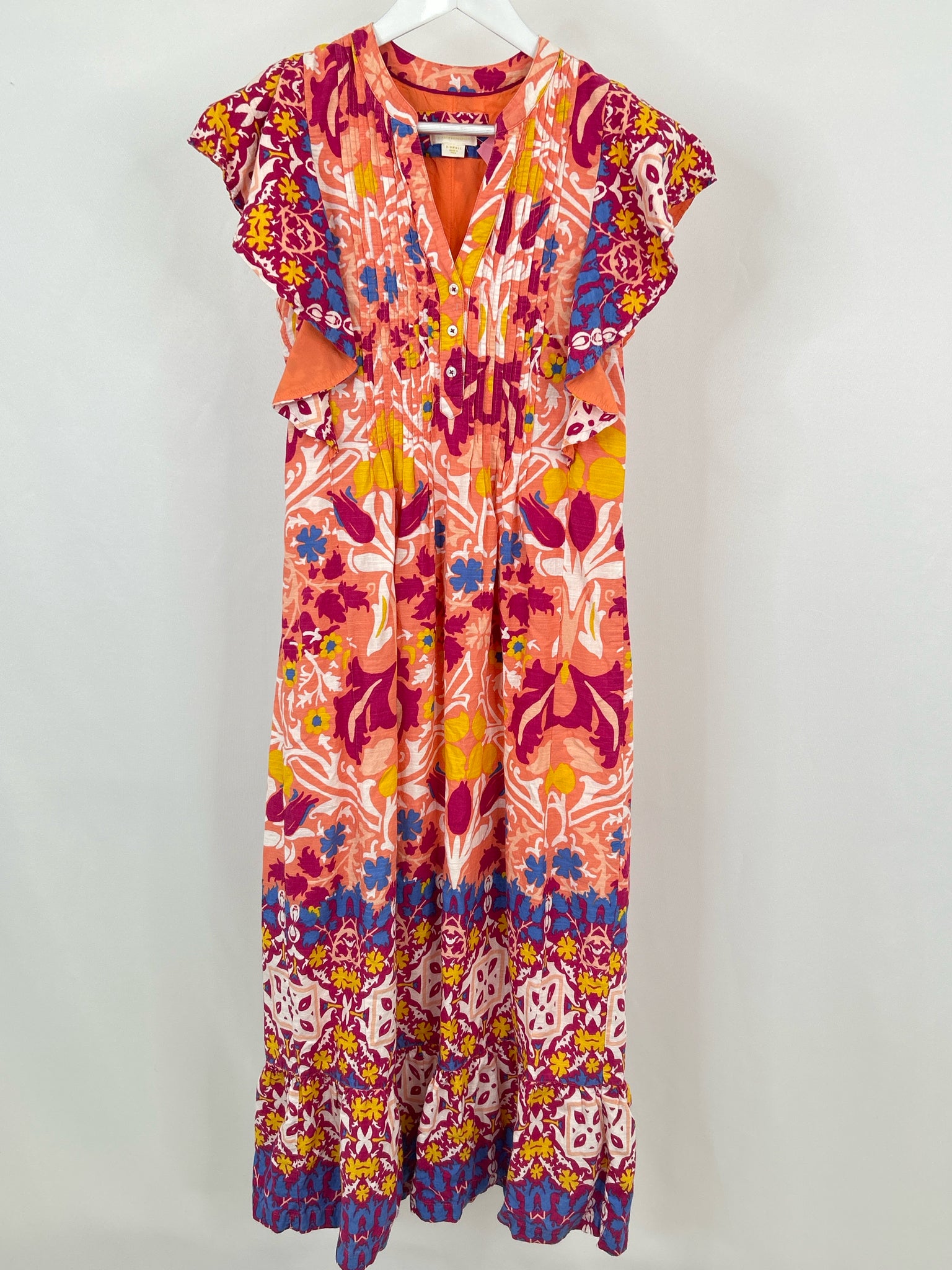 MAEVE Size XS Coral Print Women Dress