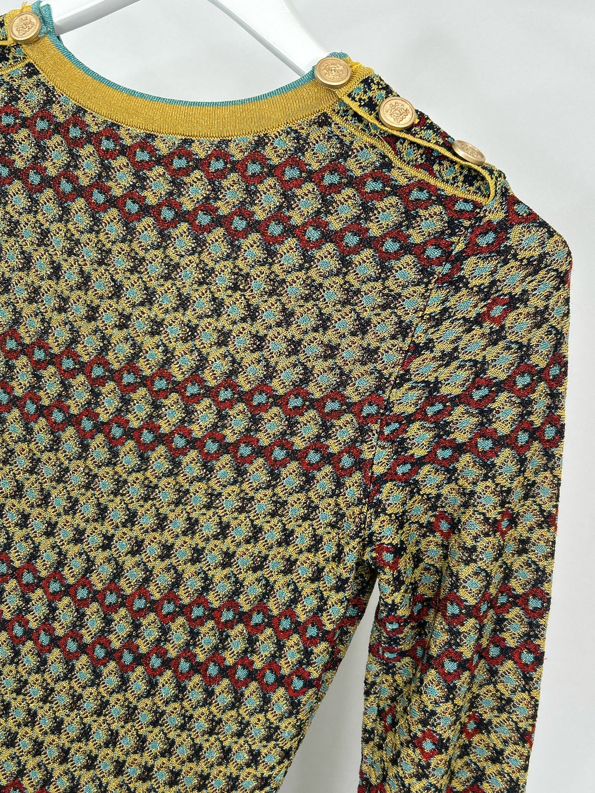 UU-MEIZI Size S/M gold print Women Dress
