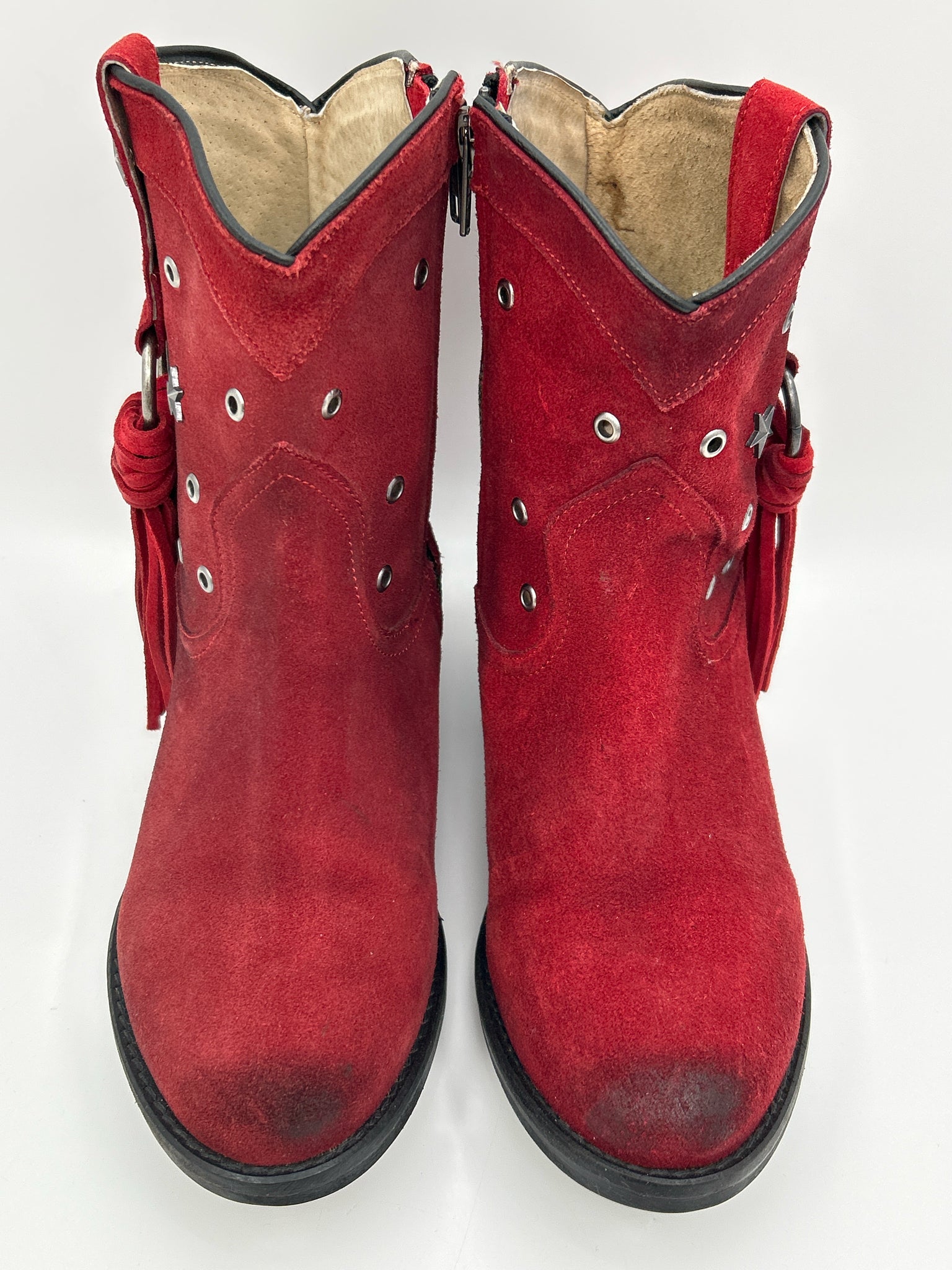 Circle G Boots Size 7.5 Red Women Booties