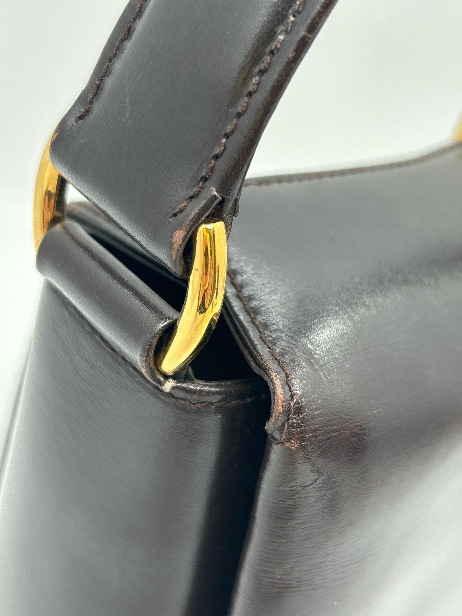 GUCCI Dark Brown Vintage Women Purse