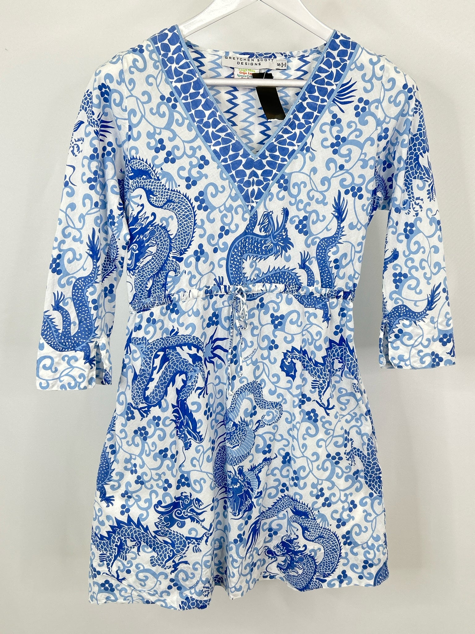 GRETCHEN SCOTT Size S BLUE & WHITE Women Dress