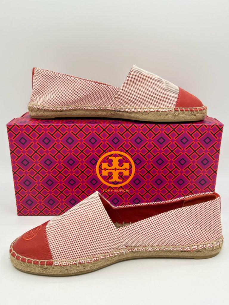 TORY BURCH Women Size 10 Rust Colorblock Flats