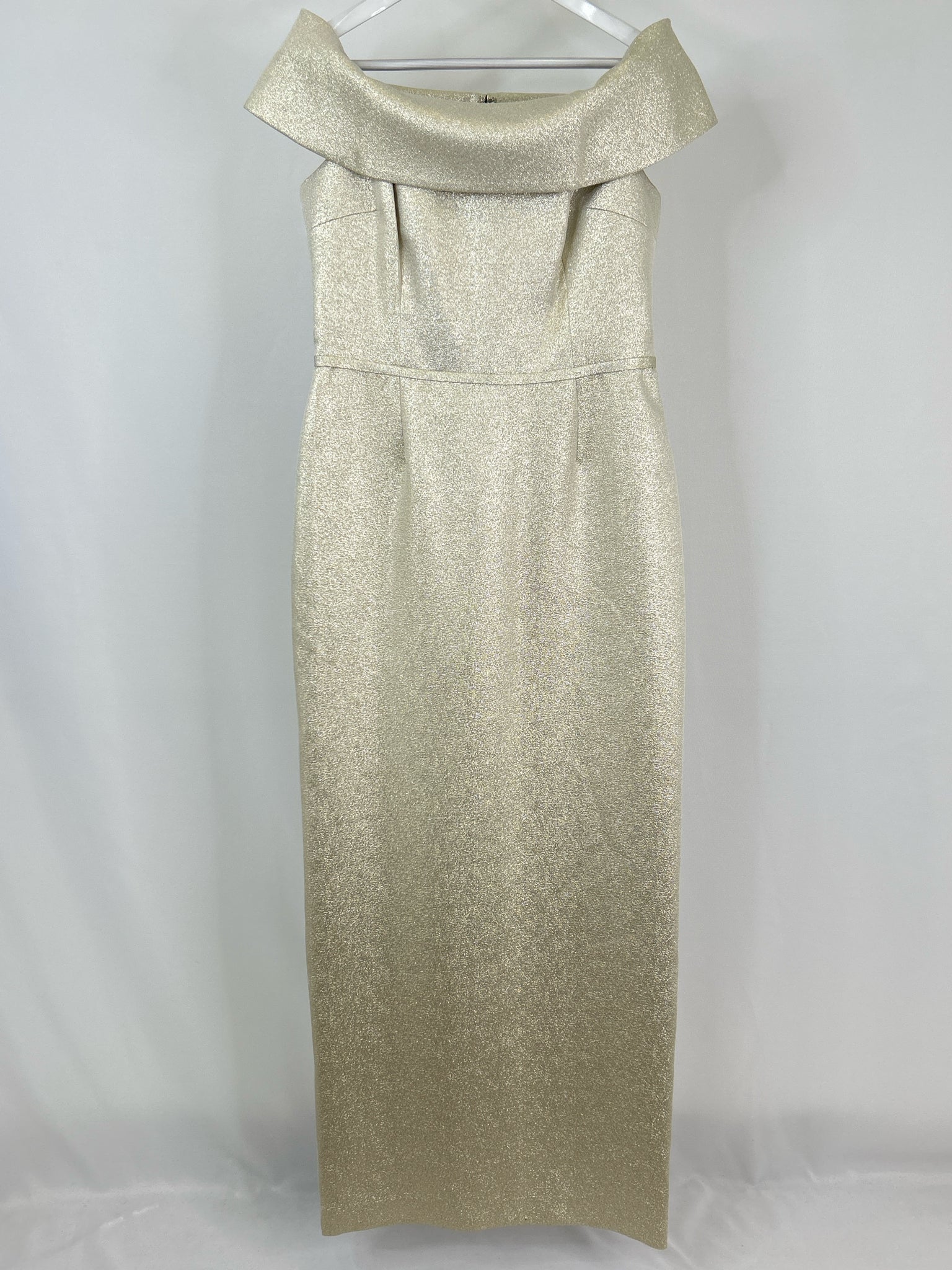 RICKIE FREEMAN TERI JON Size 12 Champagne Women Dress