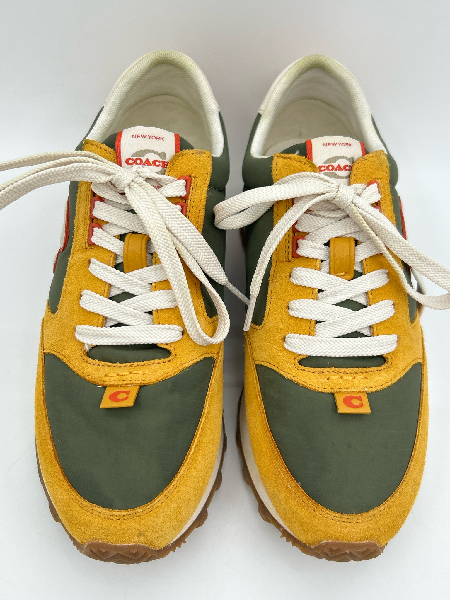Coach Size 8B GREEN & GOLD Women Sneakers