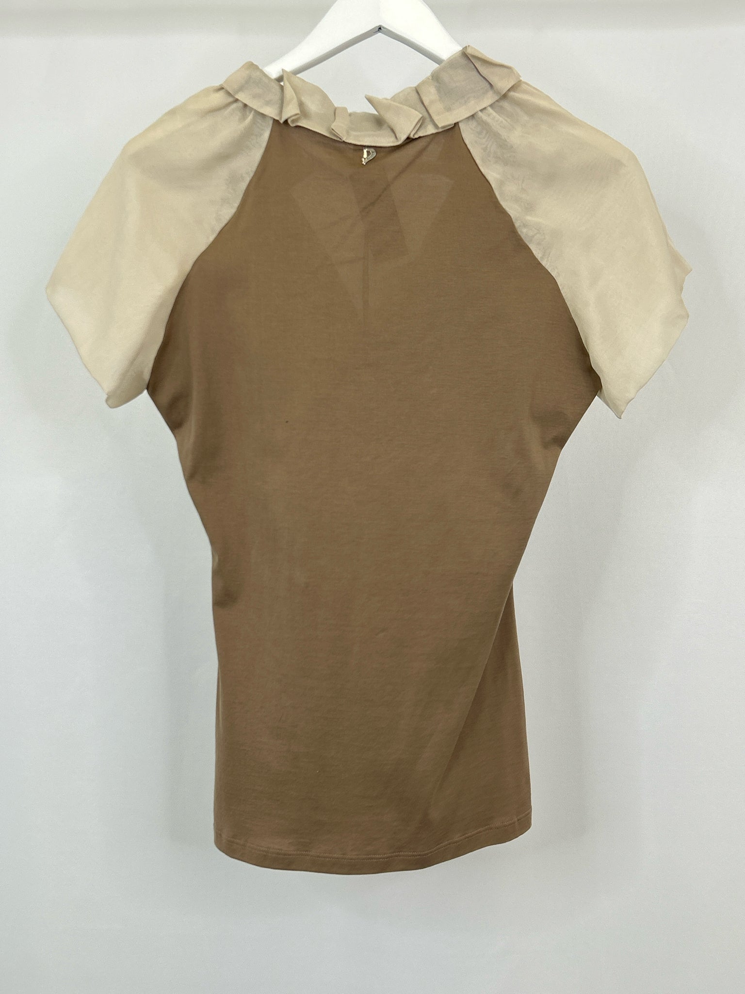 Dondup Size M Brown and Cream Women Top
