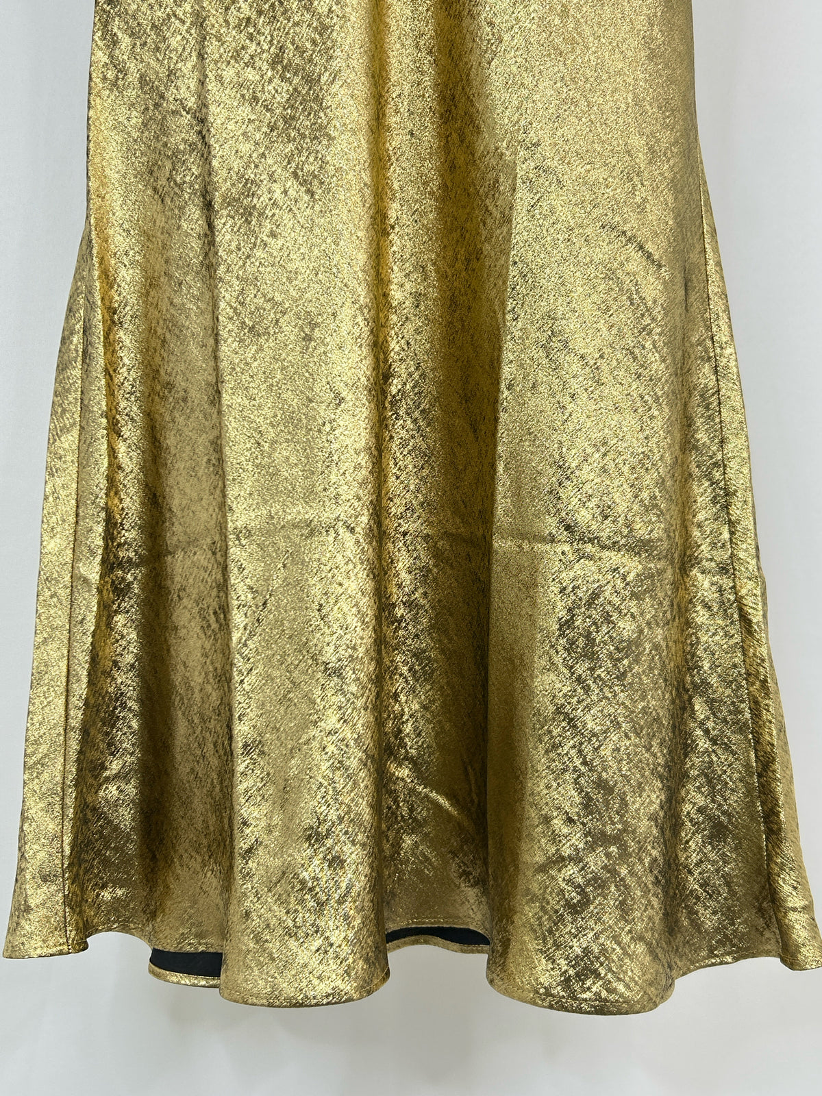 White House Black Market Size 10 gold metallic Women Dress