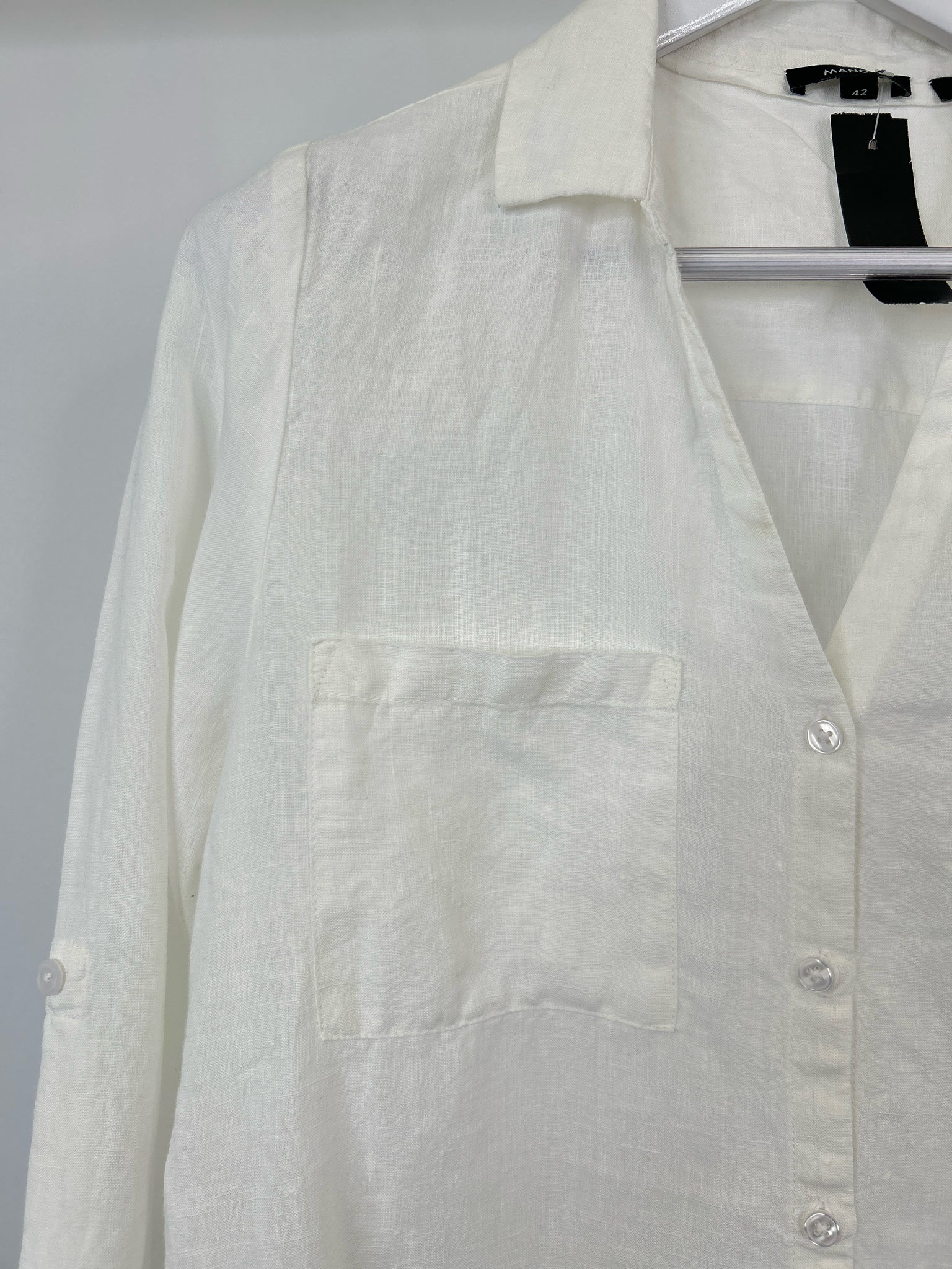 Manor Size L White Women Shirt